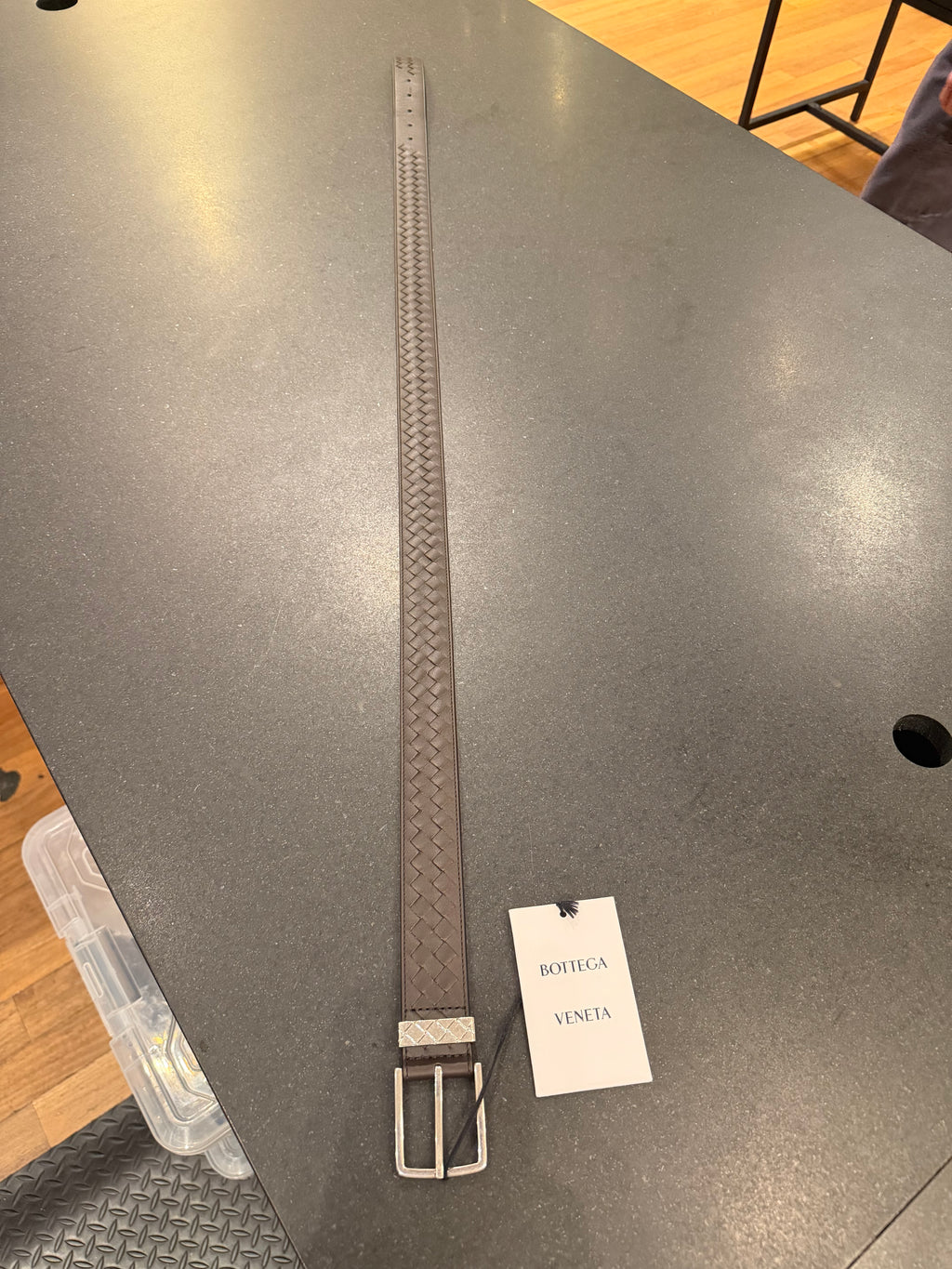 Bottega Leather Belt - Brown