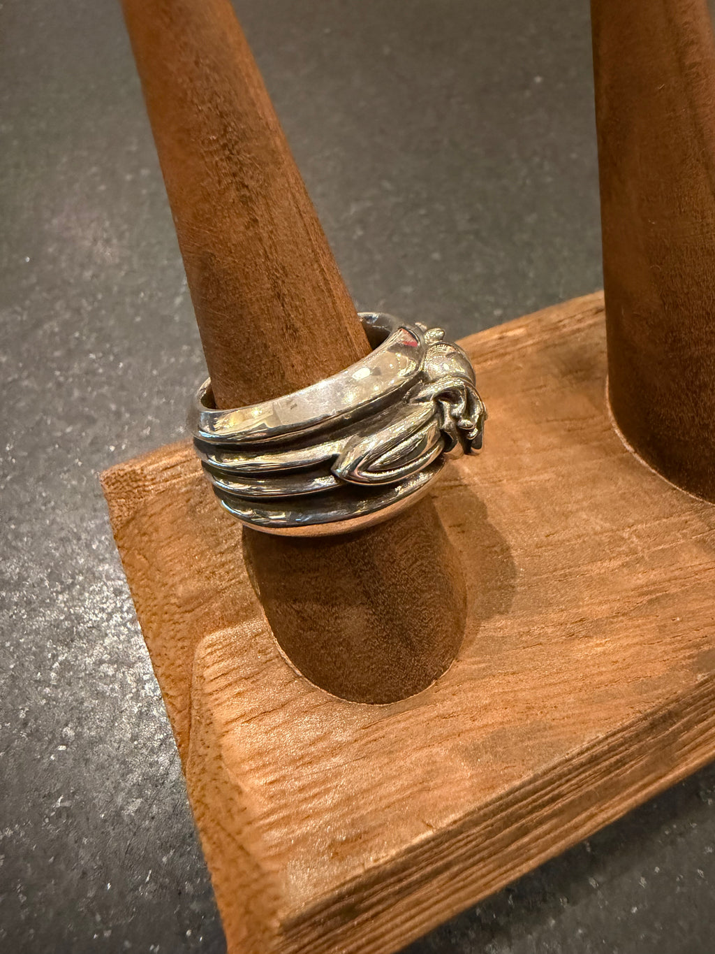 Chrome Hearts Dagger Heart Ring Silver - Size 8.5