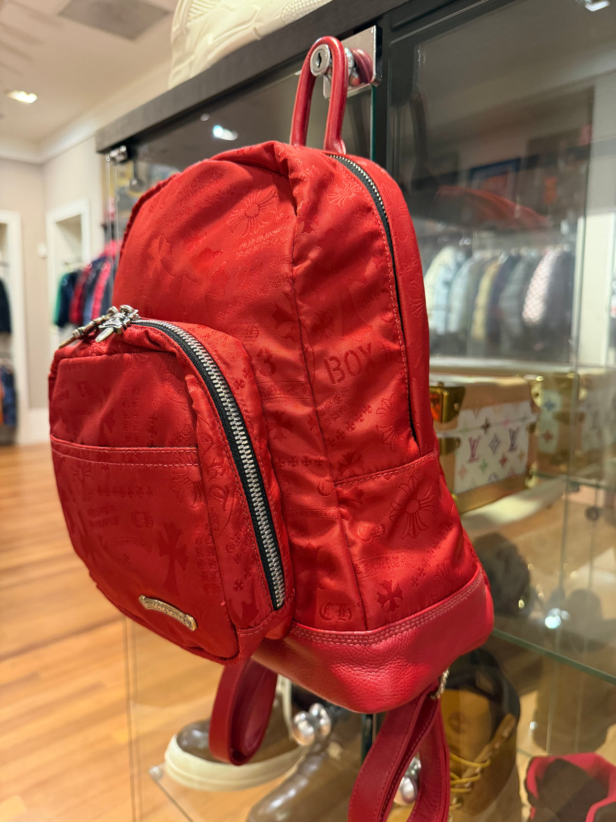 Chrome Hearts Nylon Backpack - Red