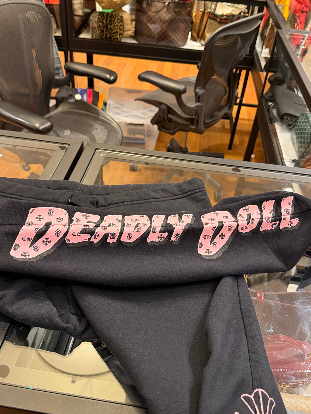 Chrome Hearts Jesse Jo Stark
Deadly Doll Sweatpants -
Black