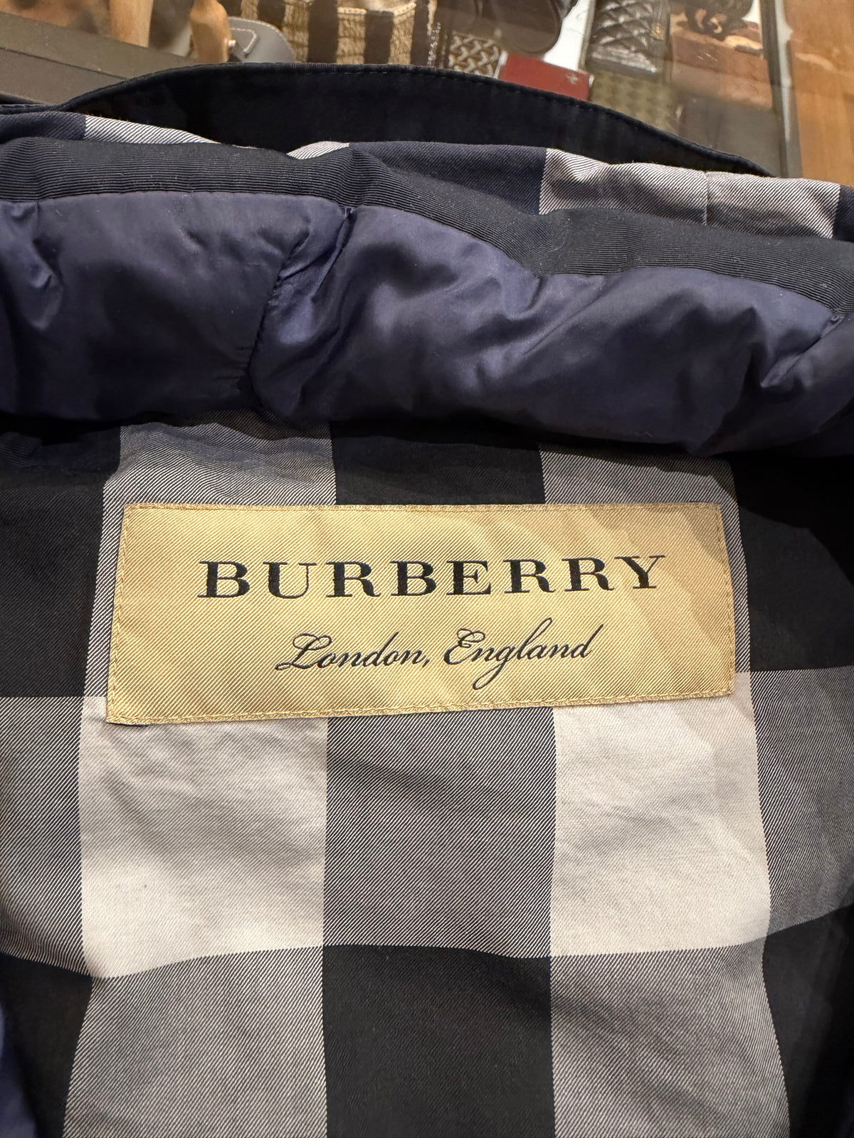 Burberry Puffer Jacket - Navy