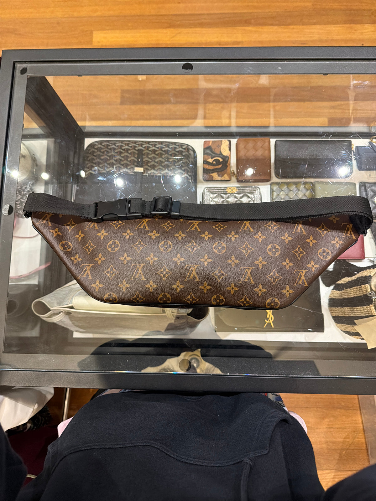 Louis Vuitton Leather Monogram Macassar Christopher Belt Bag