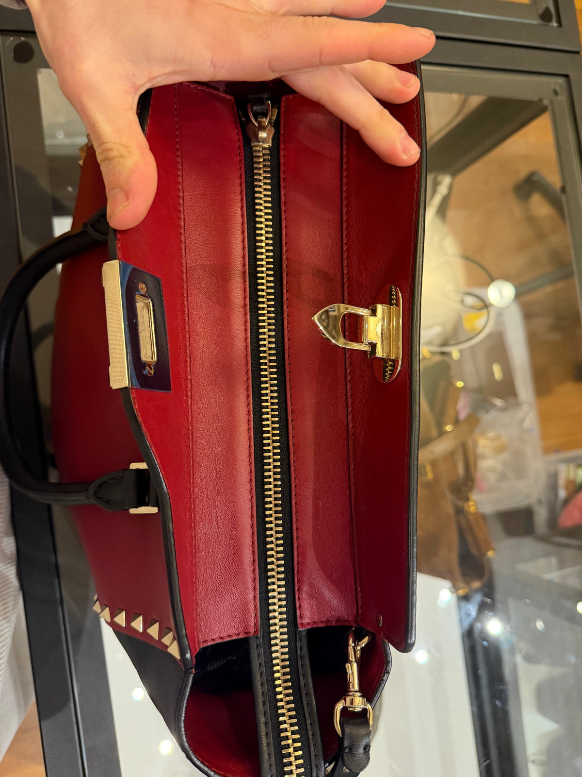 Valentino Garavani Rockstud Top Handle Bag