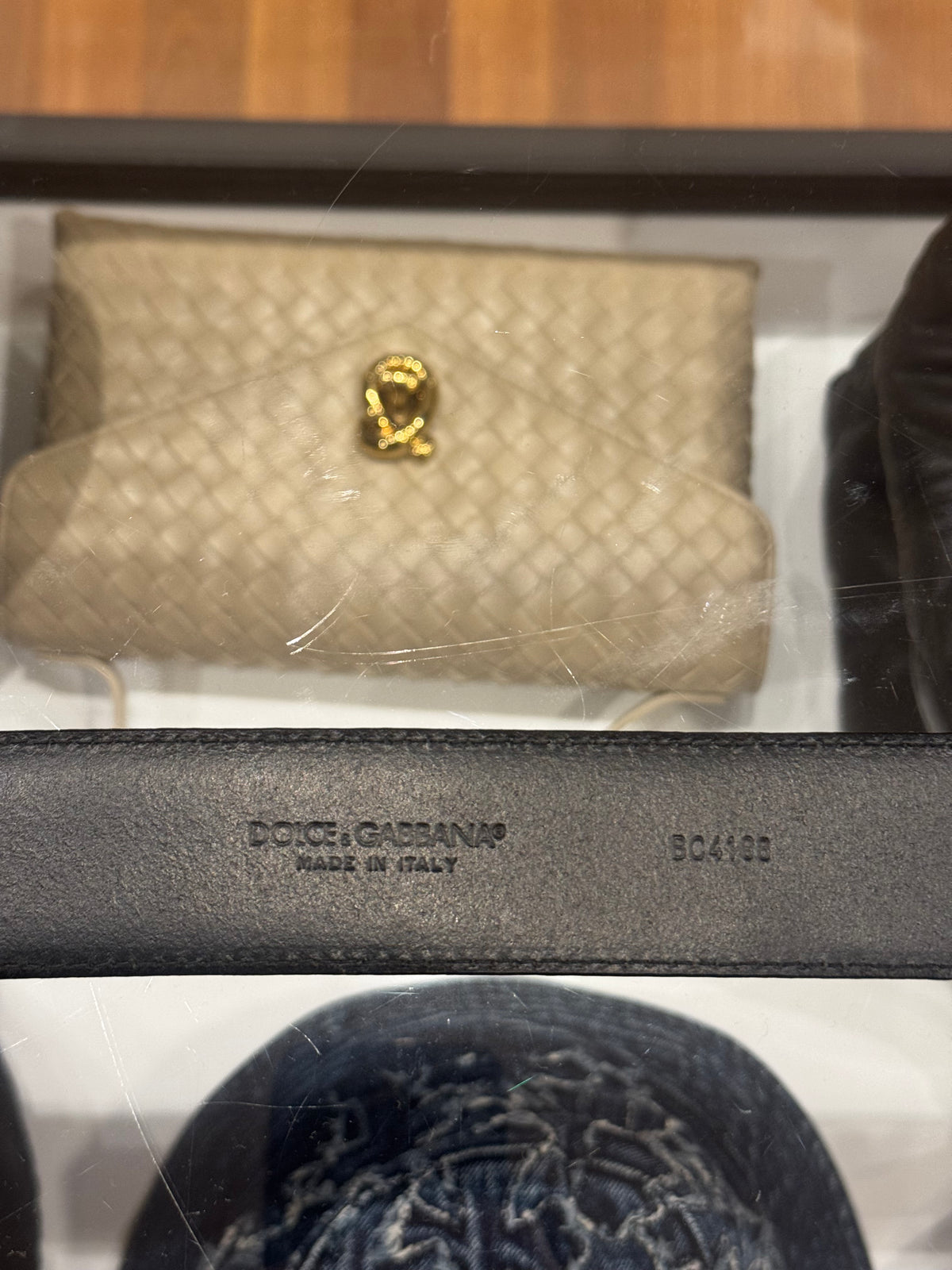 Dolce & Gabbana Gold Hardware Leather Belt
