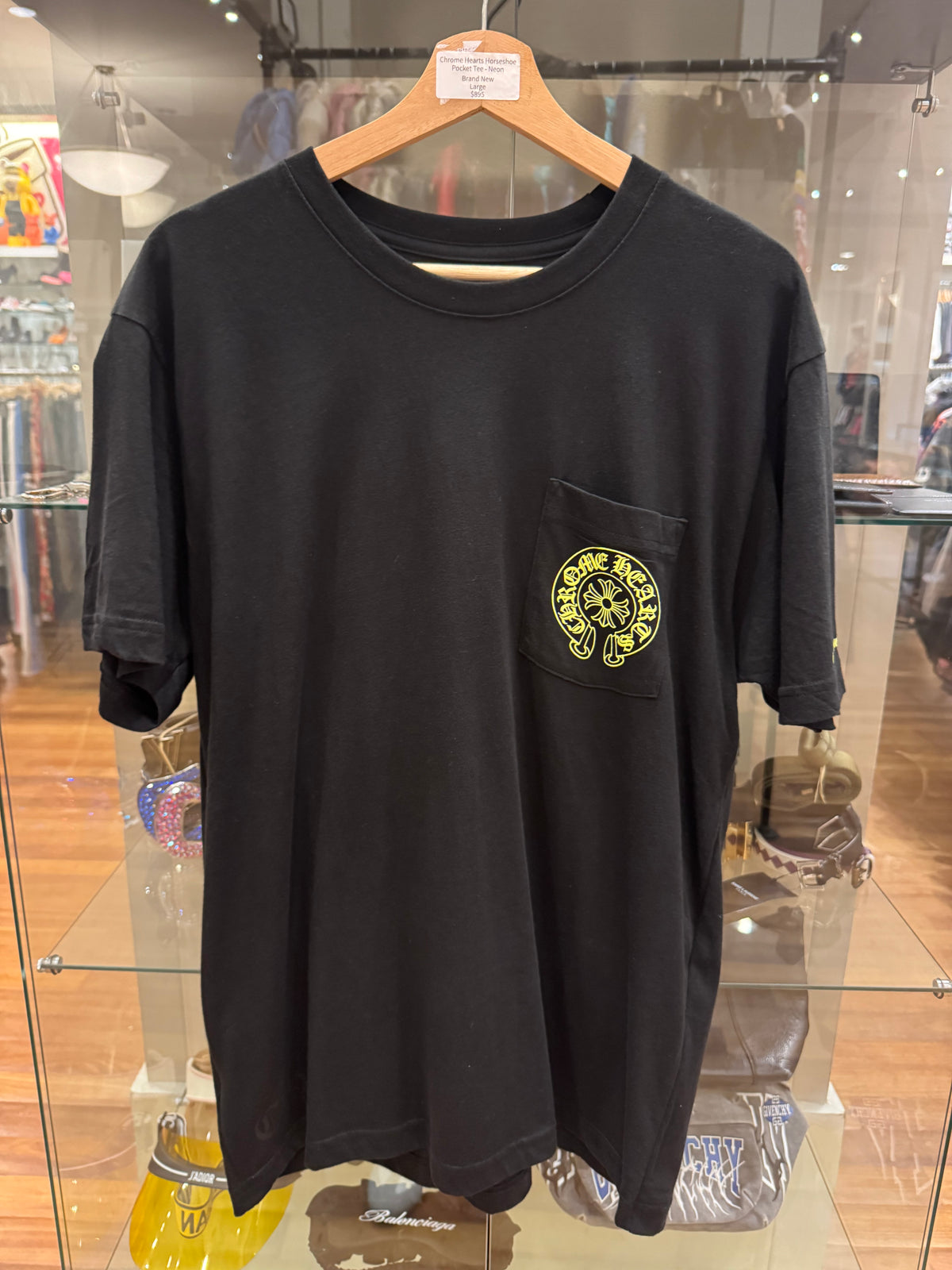 Chrome Hearts Horseshoe Pocket Tee - Neon
