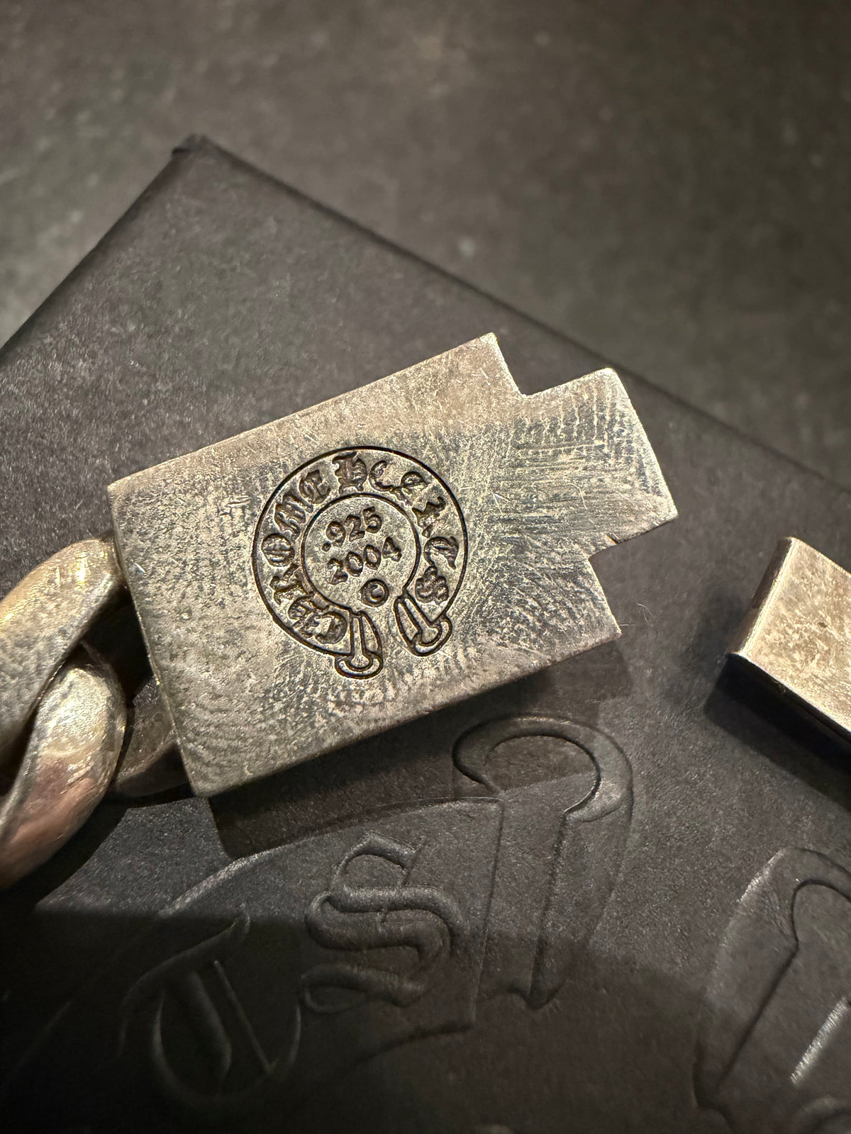 Chrome Hearts Matty Boy ‘Chomper’ Mini Cuban ID Box Bracelet - Silver