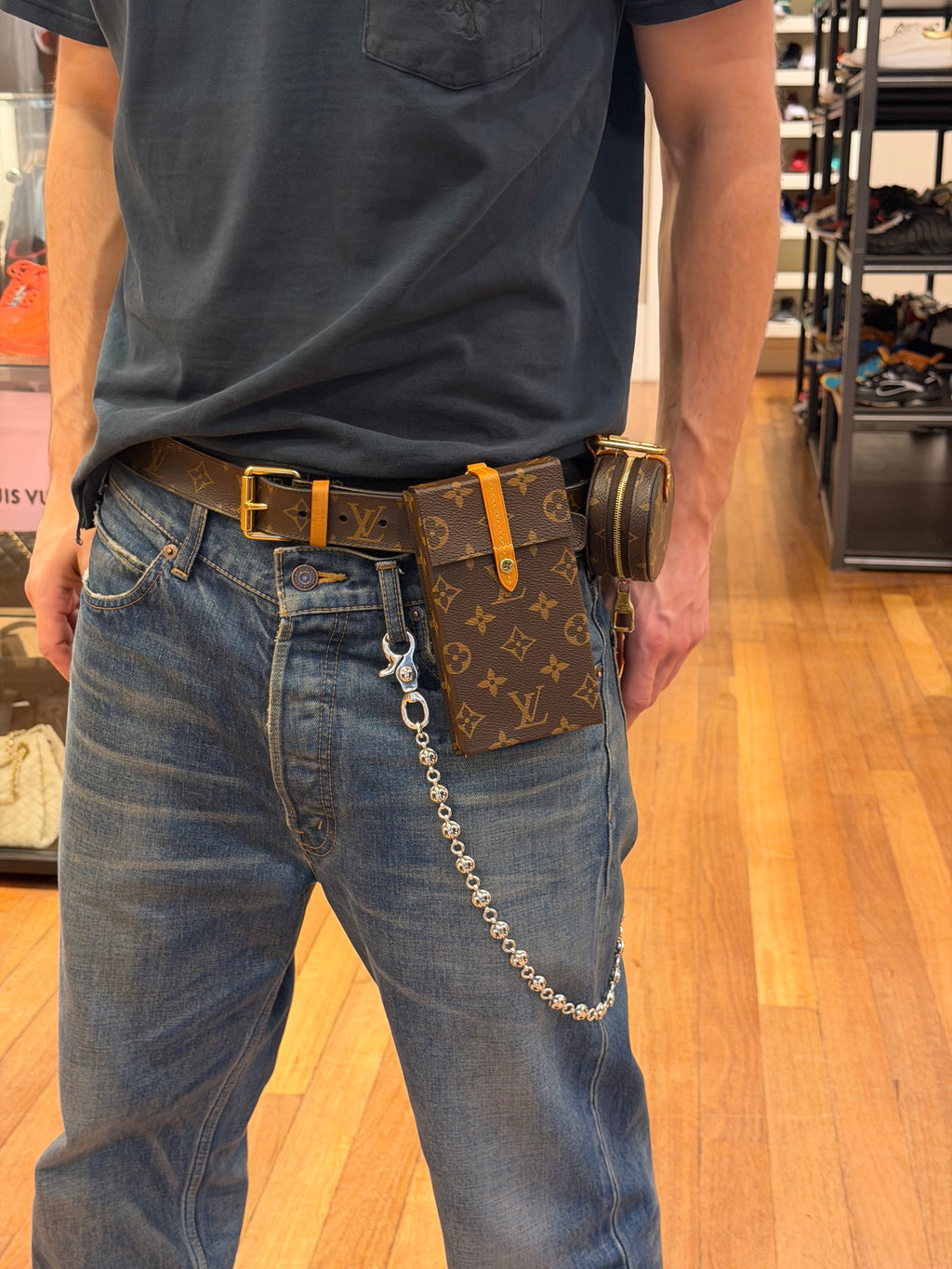Louis Vuitton Leather LV Monogram Utility Cargo Belt
