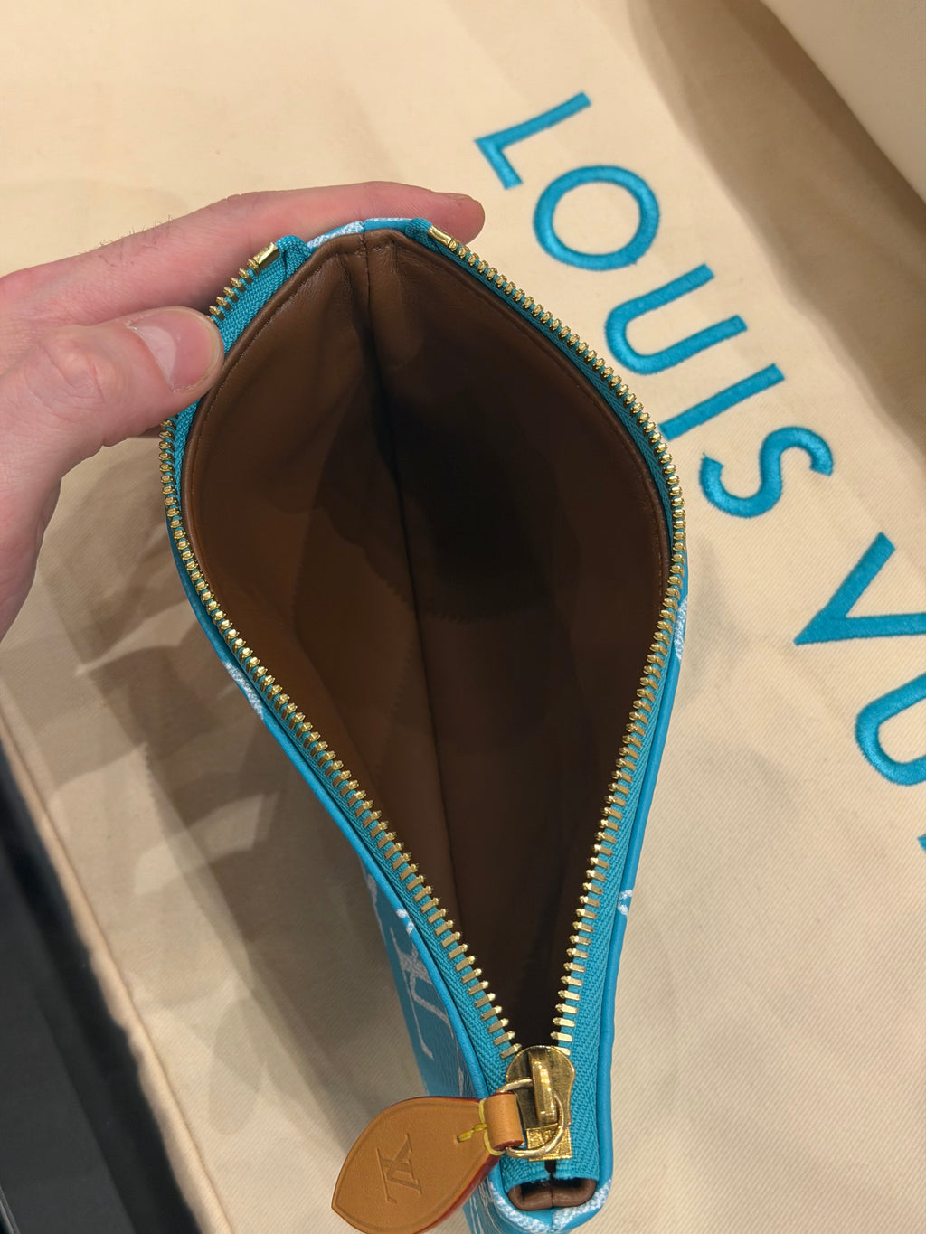 Louis Speedy P9 Bandoulière 40 Turquoise Duffle Bag