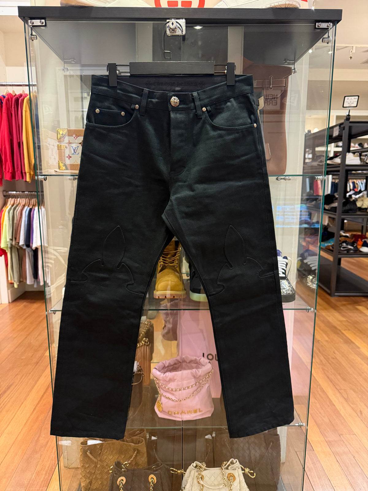 Chrome Hearts Fleurknee Denim Jeans - Black