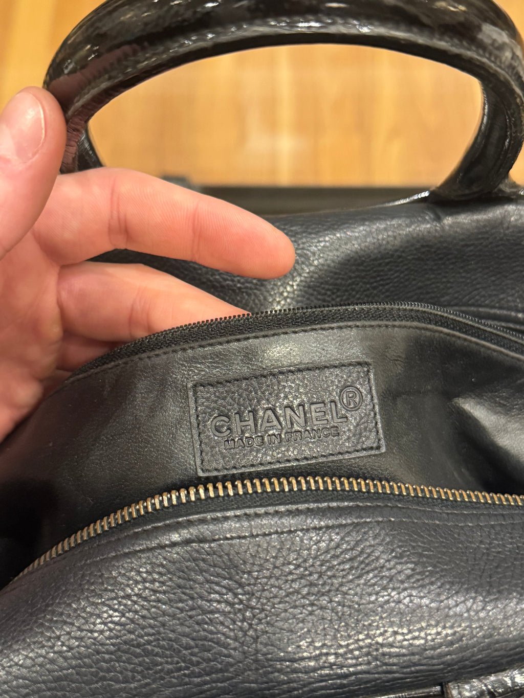 Chanel Small Quilted Logo Bowler Bag