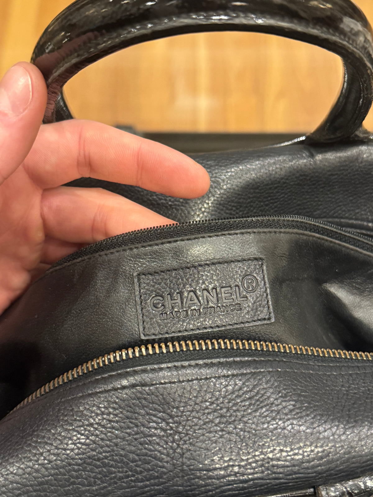Chanel Small Quilted Logo Bowler Bag