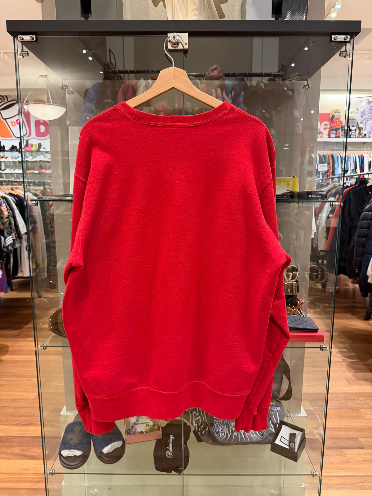 Supreme Cut Out Box Logo Crewneck - Red
