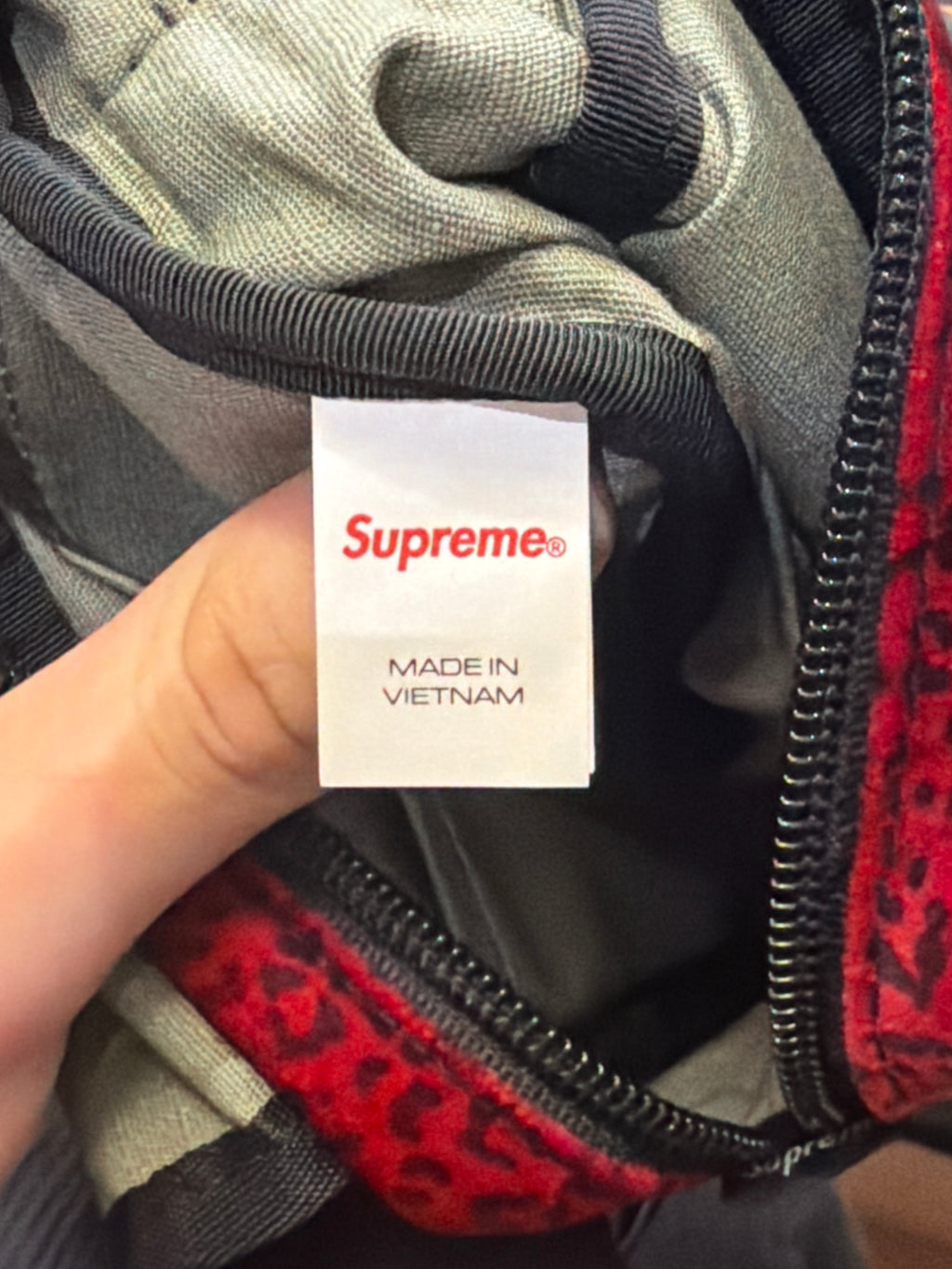 Supreme Leopard Print Belt Bag - Red