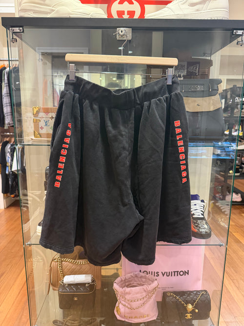 Balenciaga Cotton Logo
Shorts - Black/Red