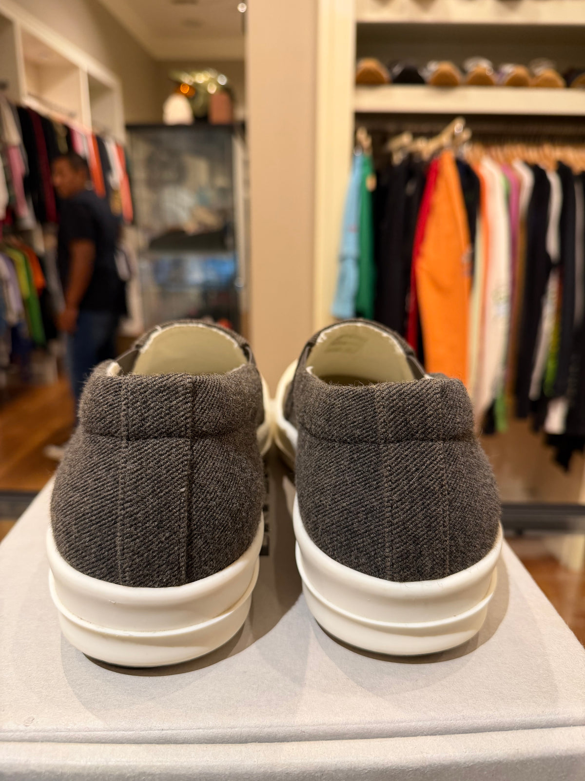 Rick Owens Boat Slip On Sneaker - Brown Canvas