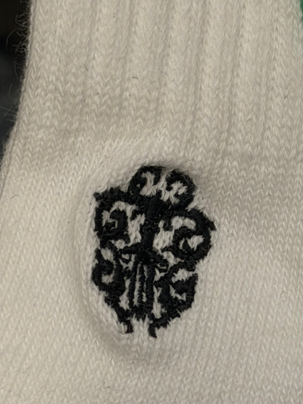 Chrome Hearts CH ‘Fuck You’ Socks - White/Green