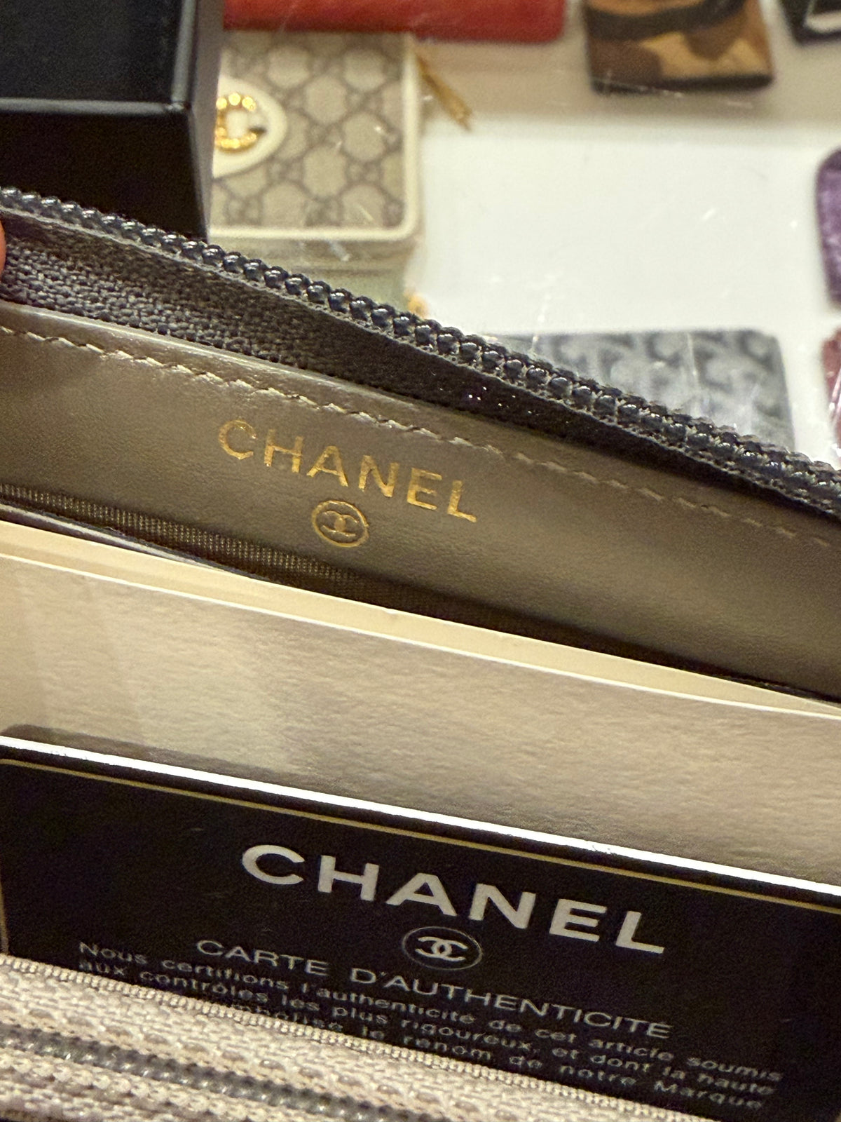 Chanel Boy Small Quilted Zip-Around Leather Wallet - Silver