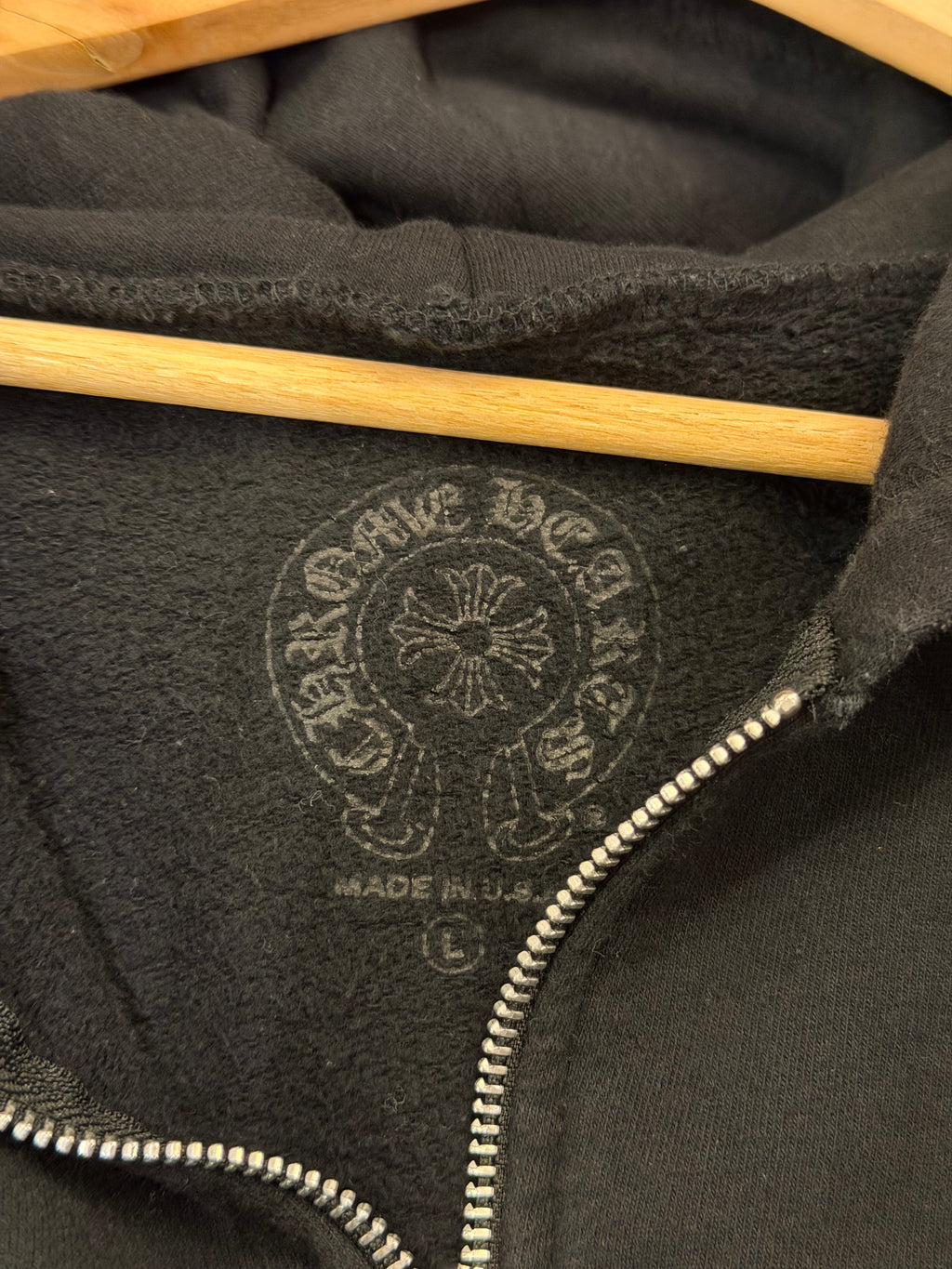 Chrome Hearts Miami Exlc. Horseshoe Zip Up Hoodie - Black