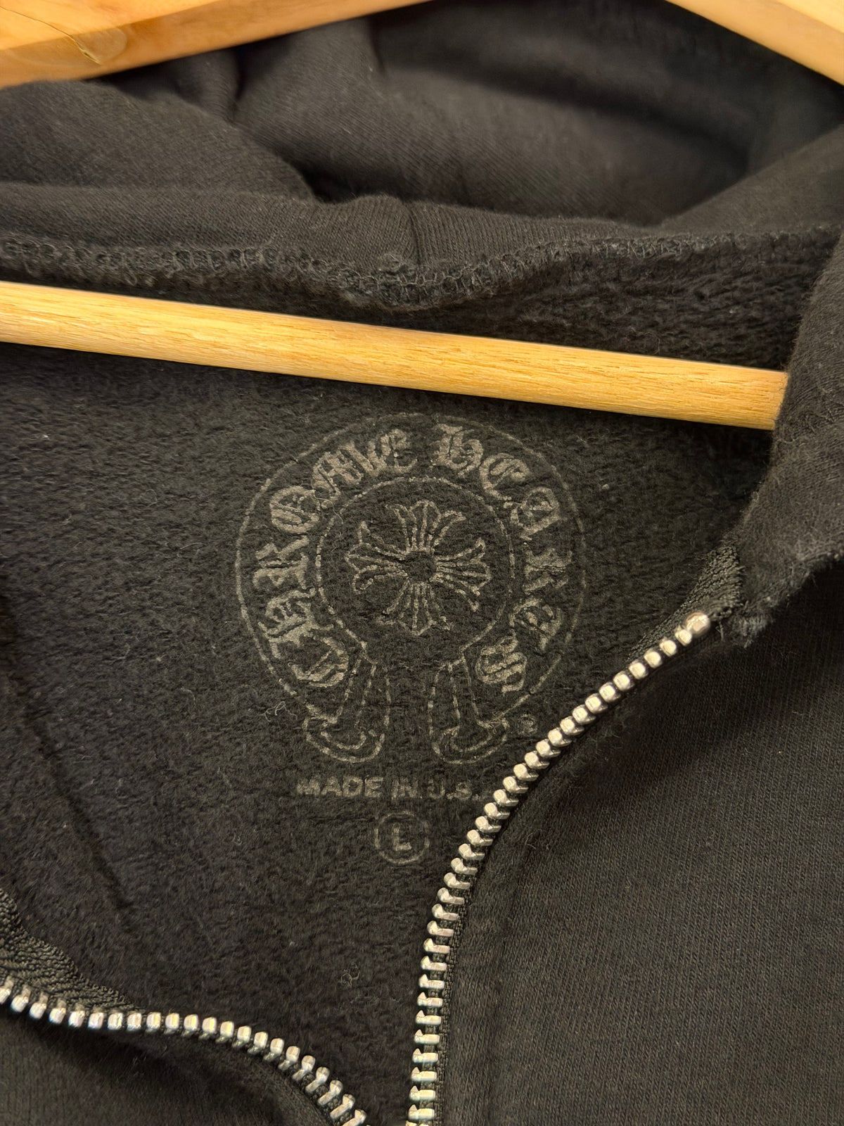 Chrome Hearts Miami Exlc. Horseshoe Zip Up Hoodie - Black