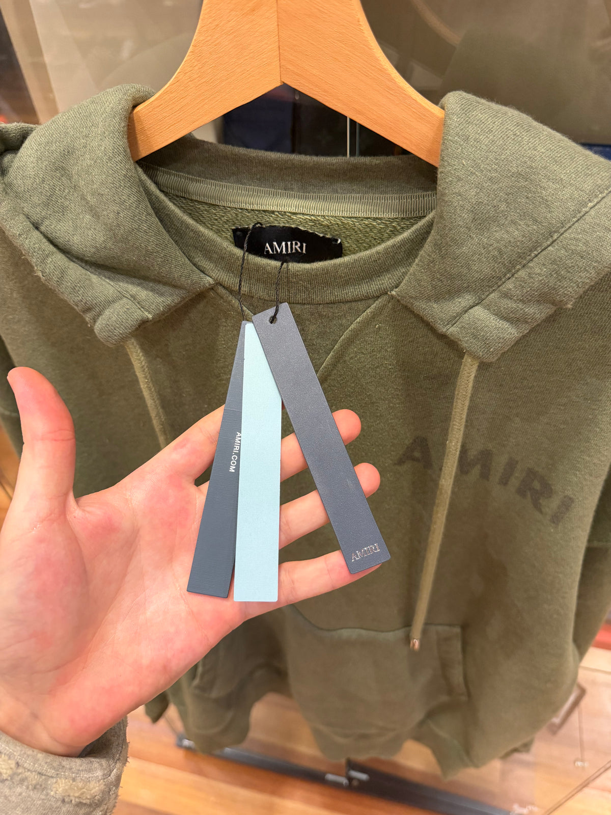 Amiri stencil logo oversized hoodie