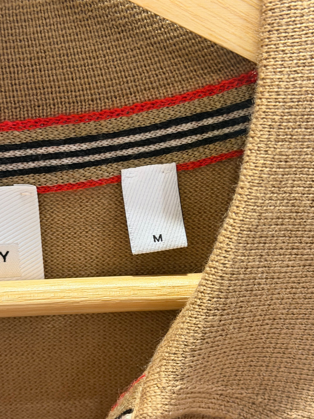 Burberry Long-Sleeve Wool Polo Shirt - Brown