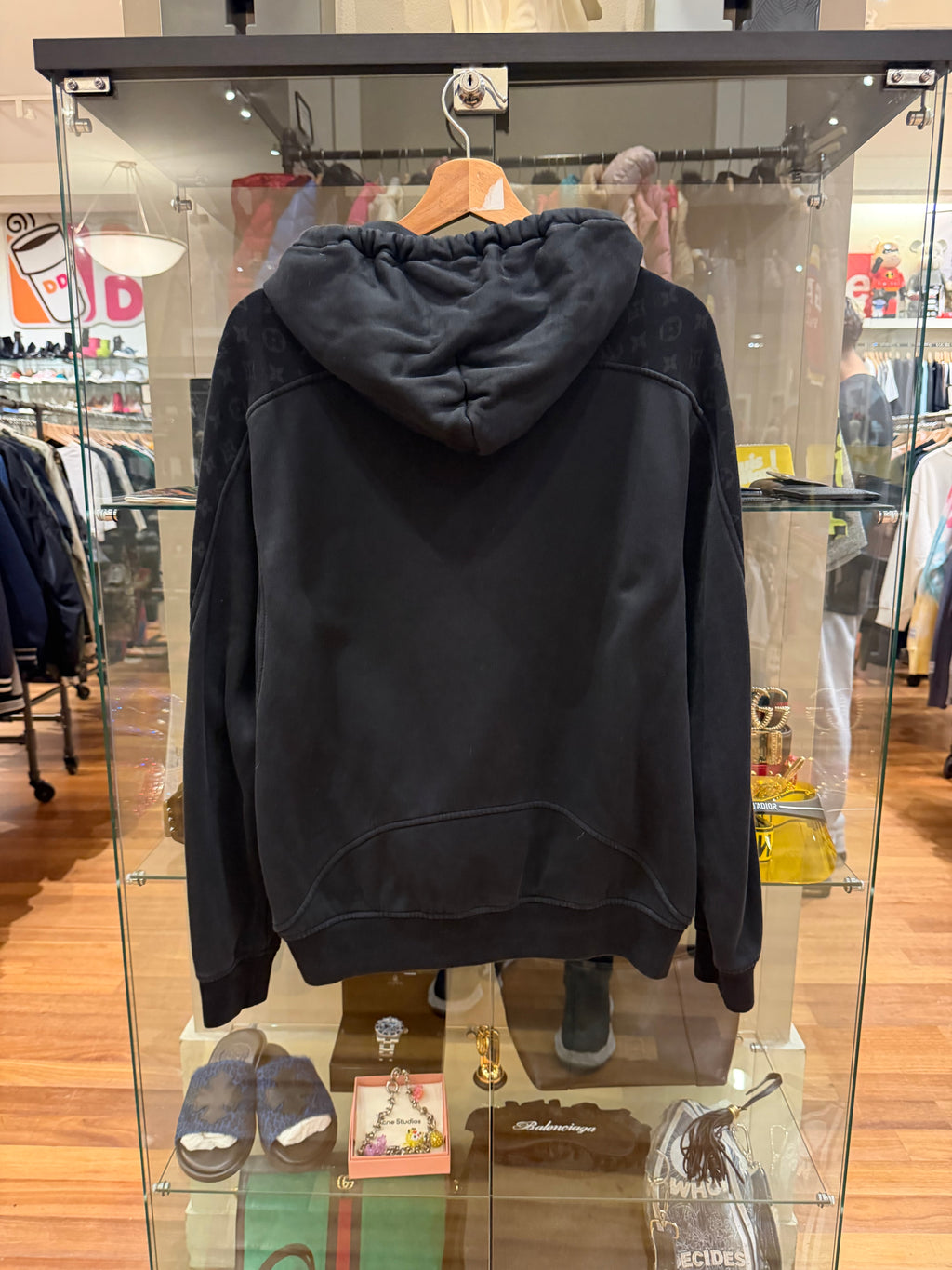 Louis Vuitton Monogram Circle Cut Hoodie - Black