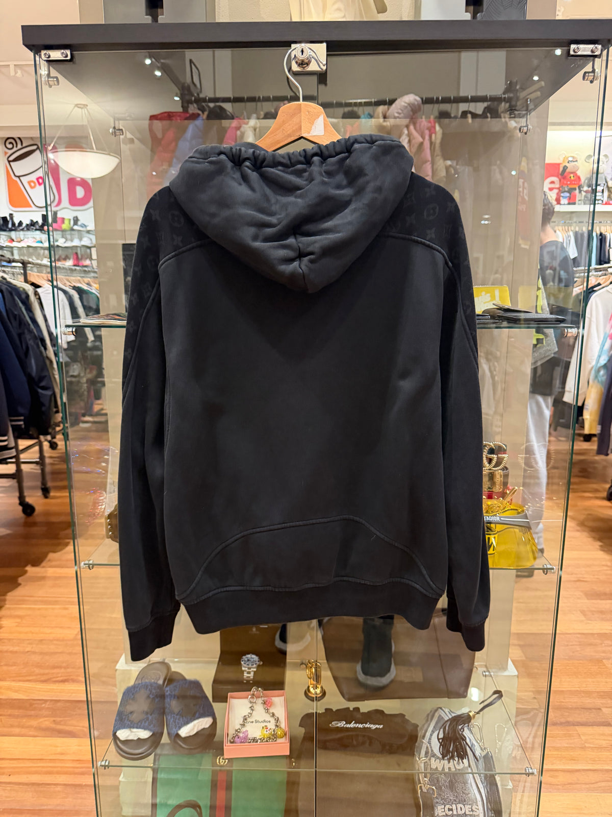 Louis Vuitton Monogram Circle Cut Hoodie - Black