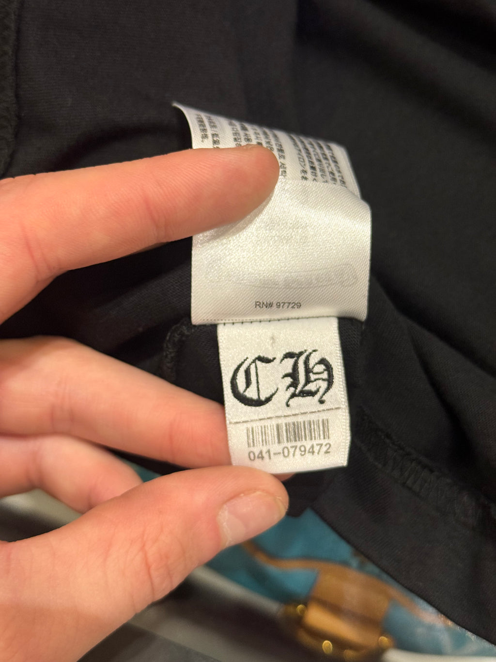 Chrome Hearts Neck Logo Pocket Tee - Black/Blue