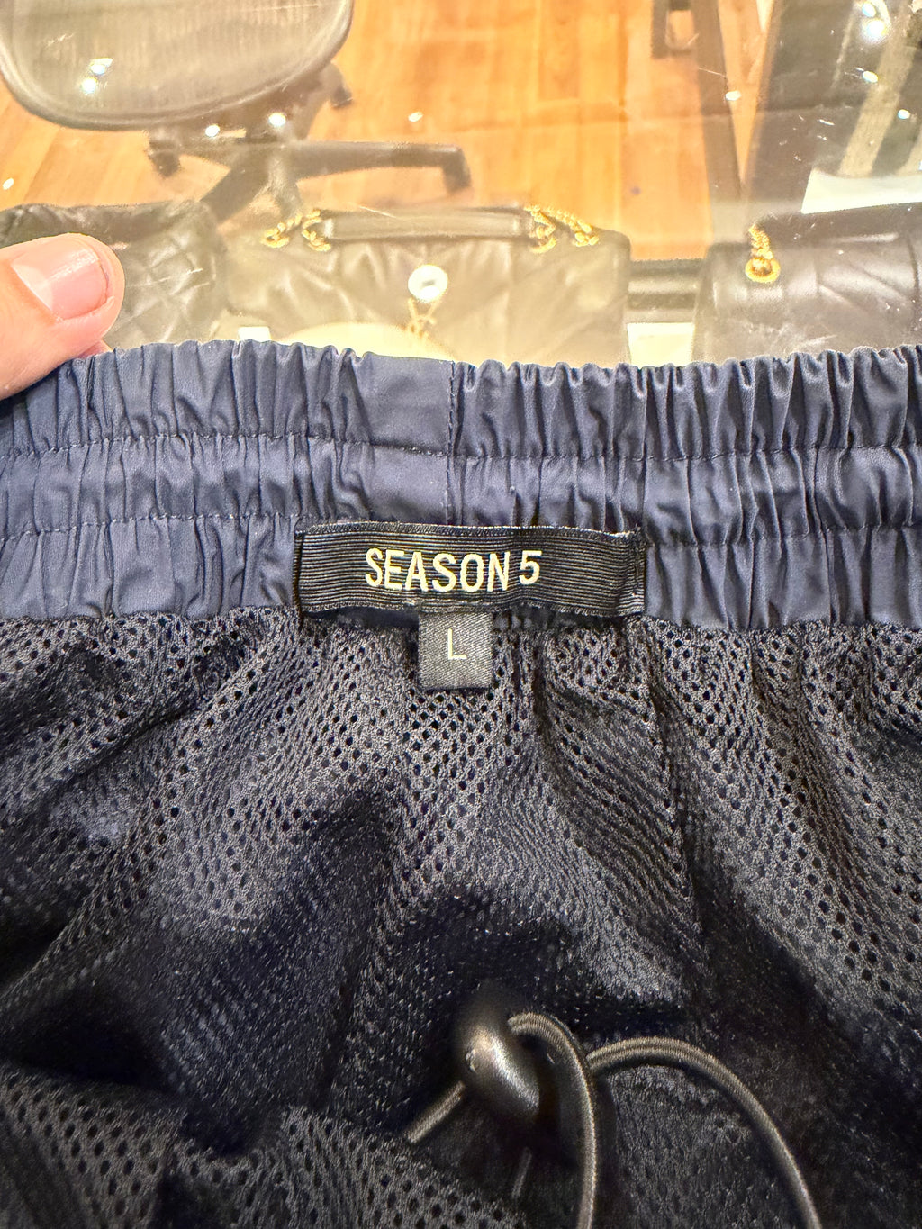 Yeezy Season 5 Nylon Joggers
- Navy