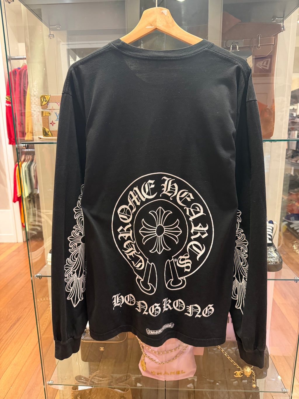 Chrome Hearts Hong Kong Horseshoe LS Shirt - Black