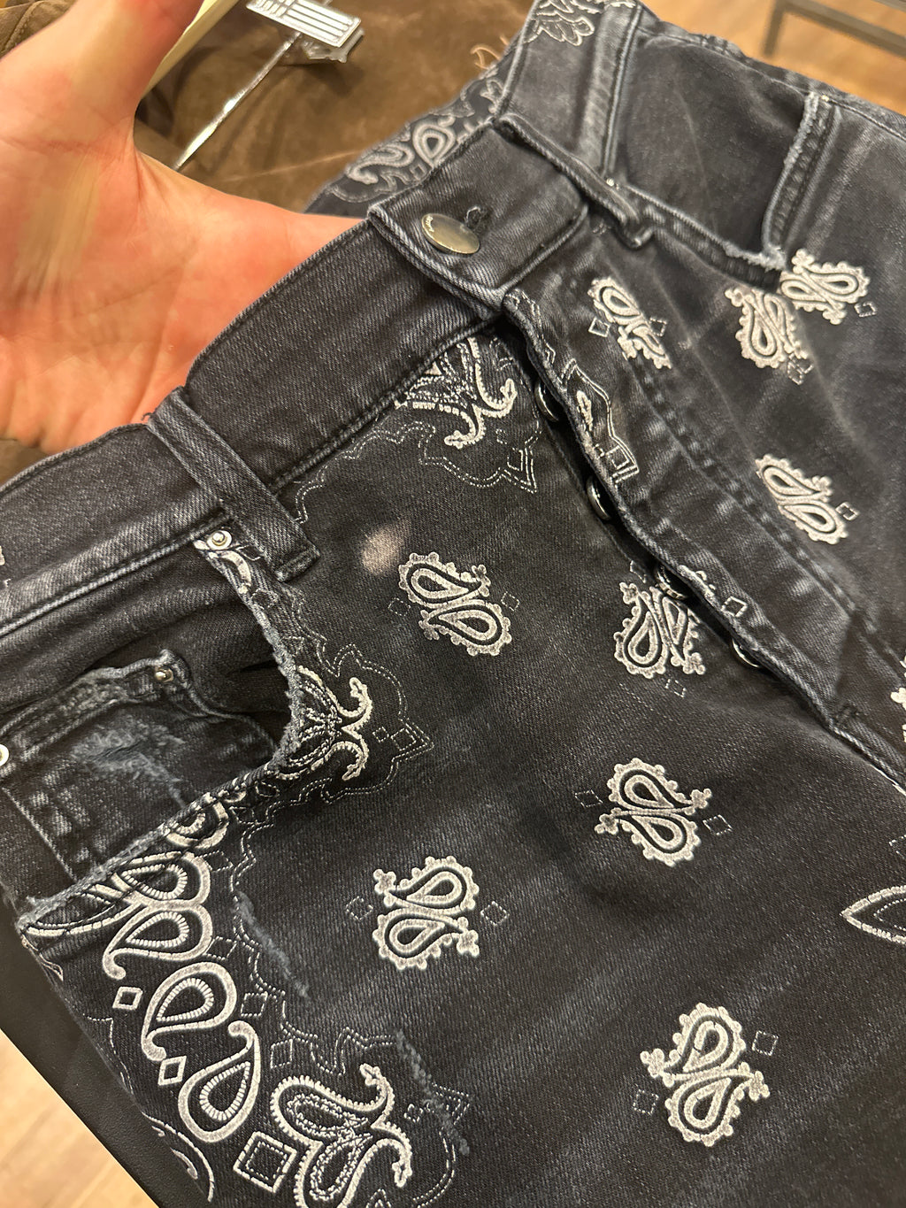 Amiri Bandana Denim Jeans