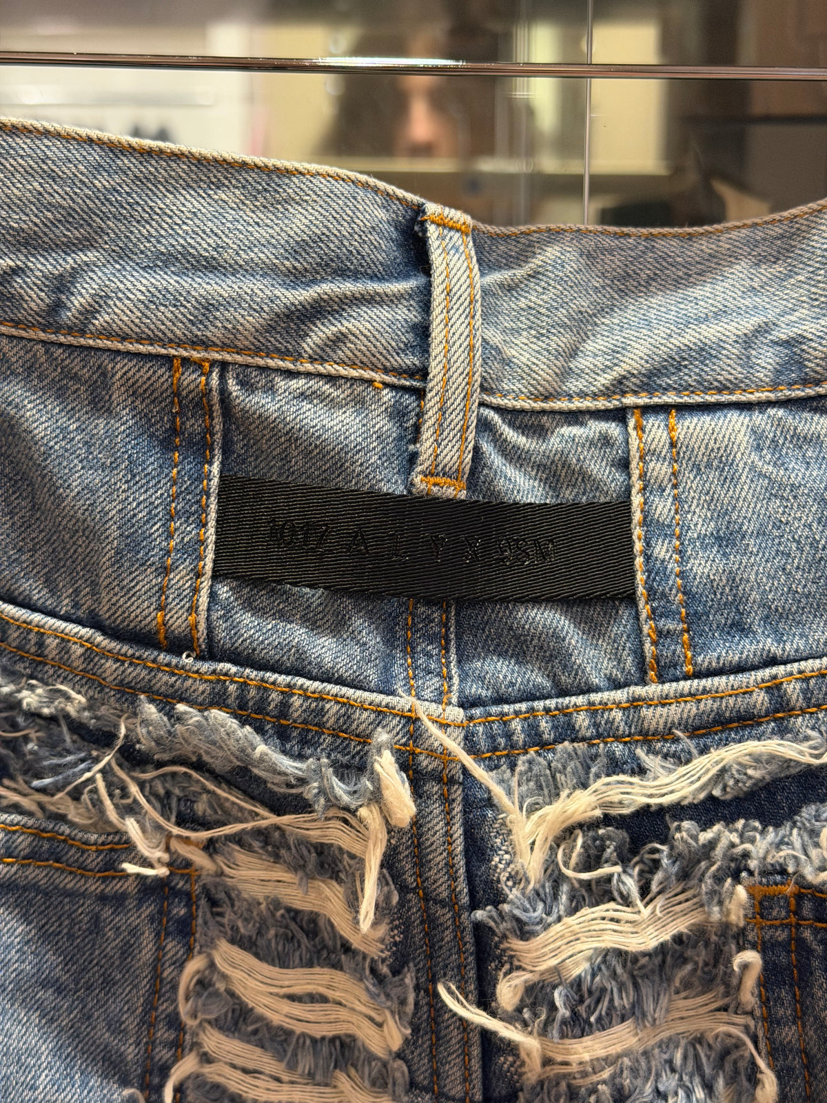 1017 ALYX9SM x Blackmeans Distressed Shredded Denim Jeans