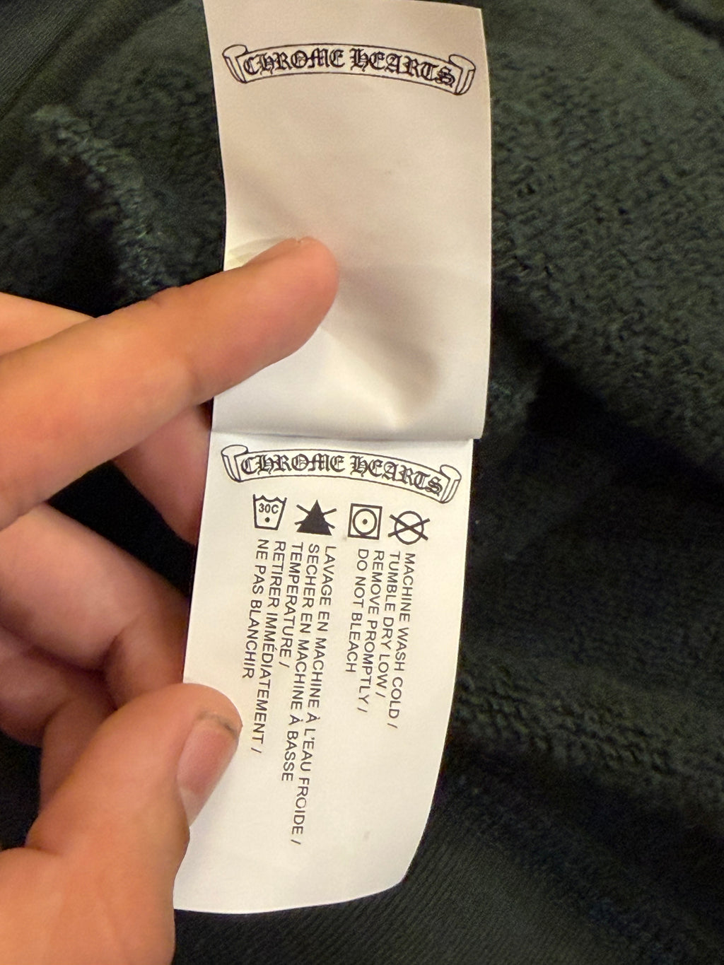Chrome Hearts Script
Embroidered Q-Zip - Forest
Green