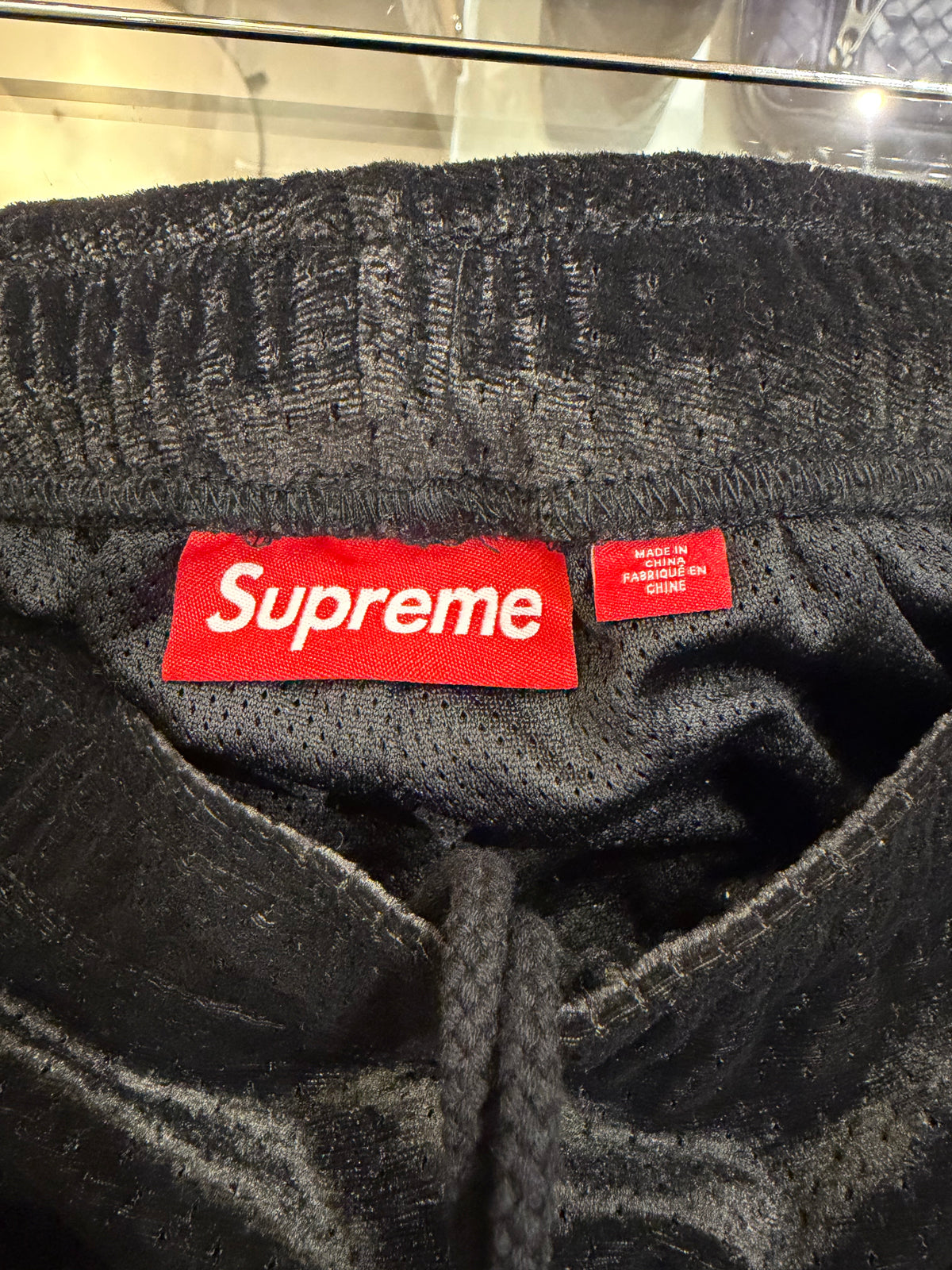 Supreme Velour Mesh Track
Pants- Black