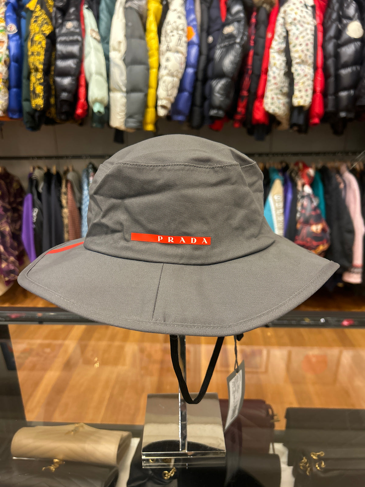 Prada x Luna Rossa Bucket Hat - Dark Grey