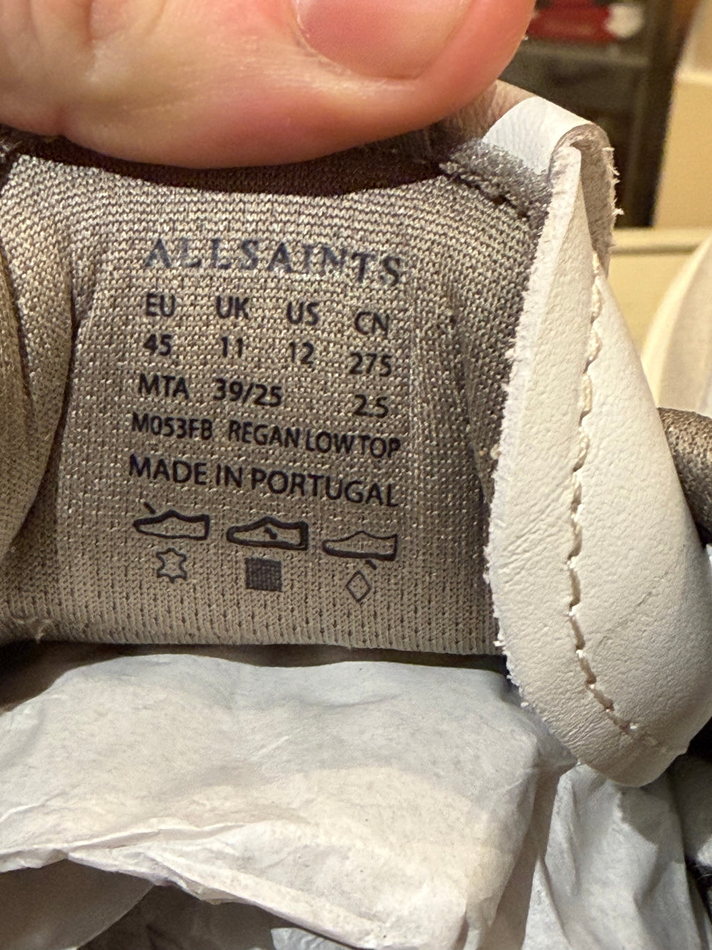 All Saints Regan Low Top - White Suede
