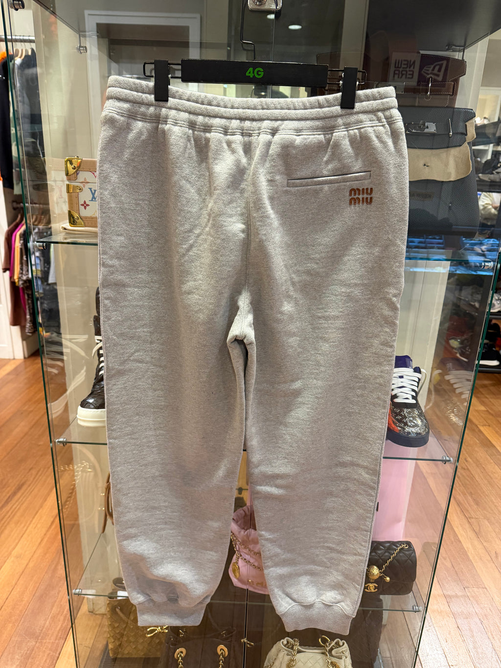 Miu Miu Logo Patch Cotton Joggers