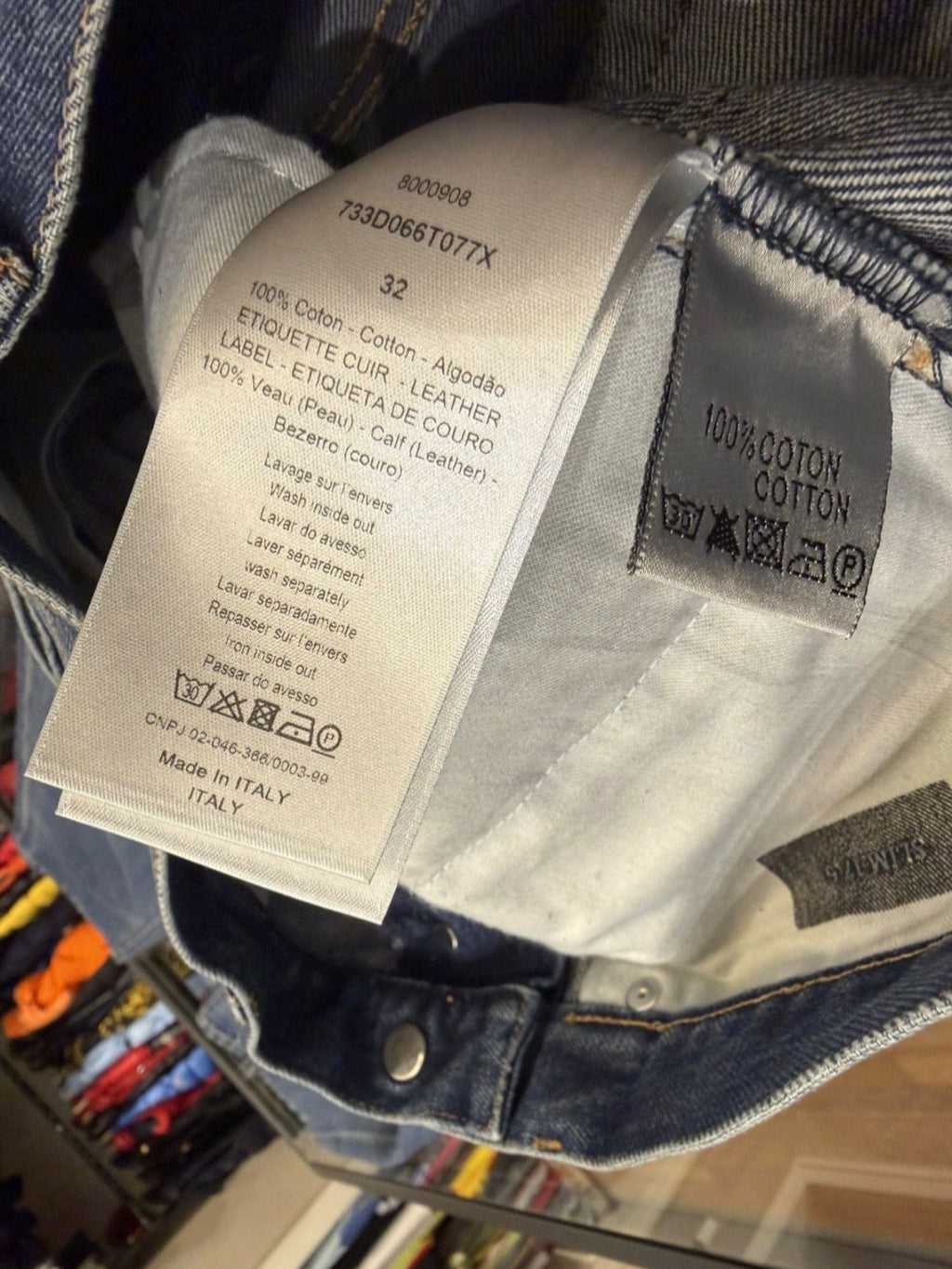 Dior Bee Detail Slim Denim Jeans