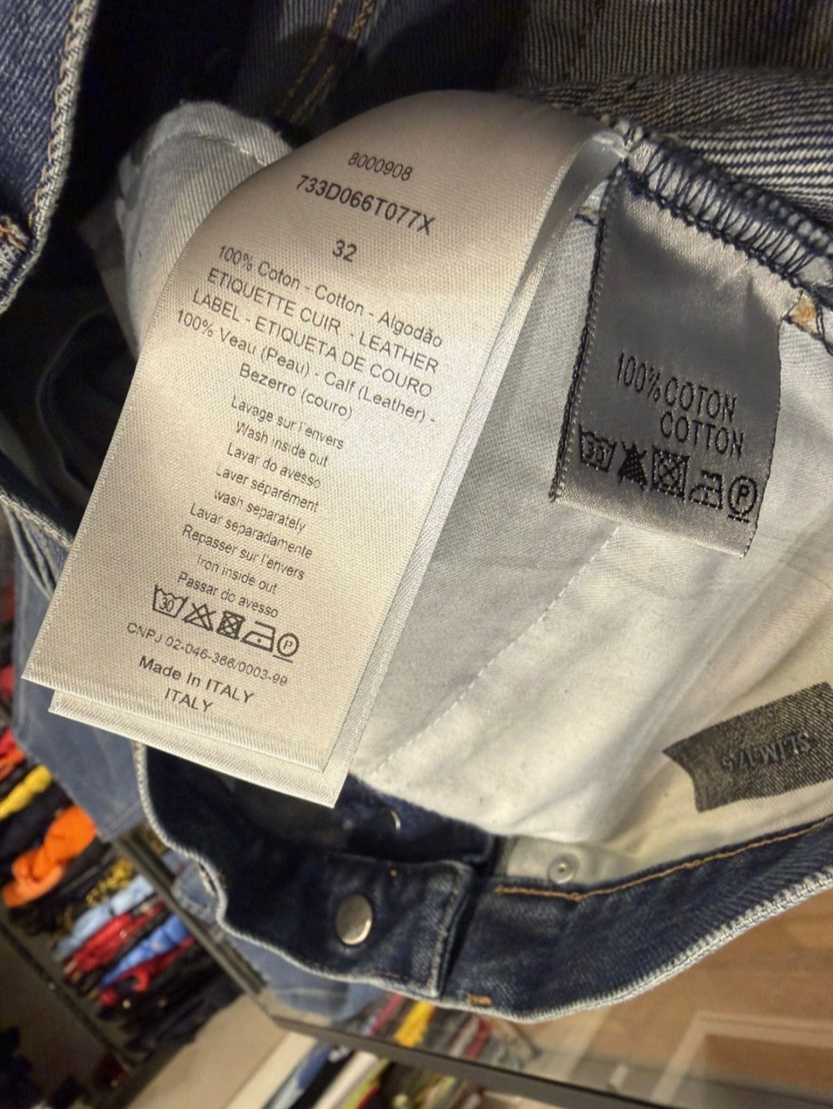 Dior Bee Detail Slim Denim Jeans
