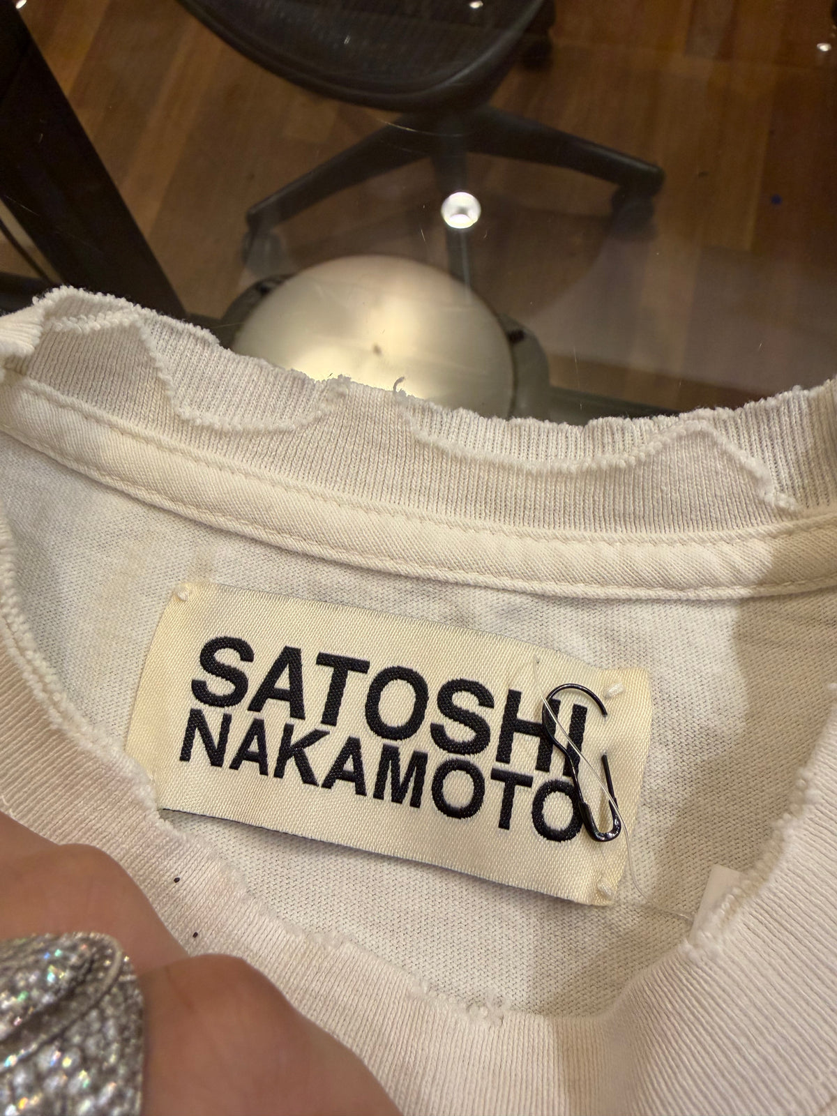 Satoshi Nakamoto Globe of Death Cuttoff Tee - White