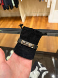 Chrome Hearts Leather Snap Cross Ball Bracelet