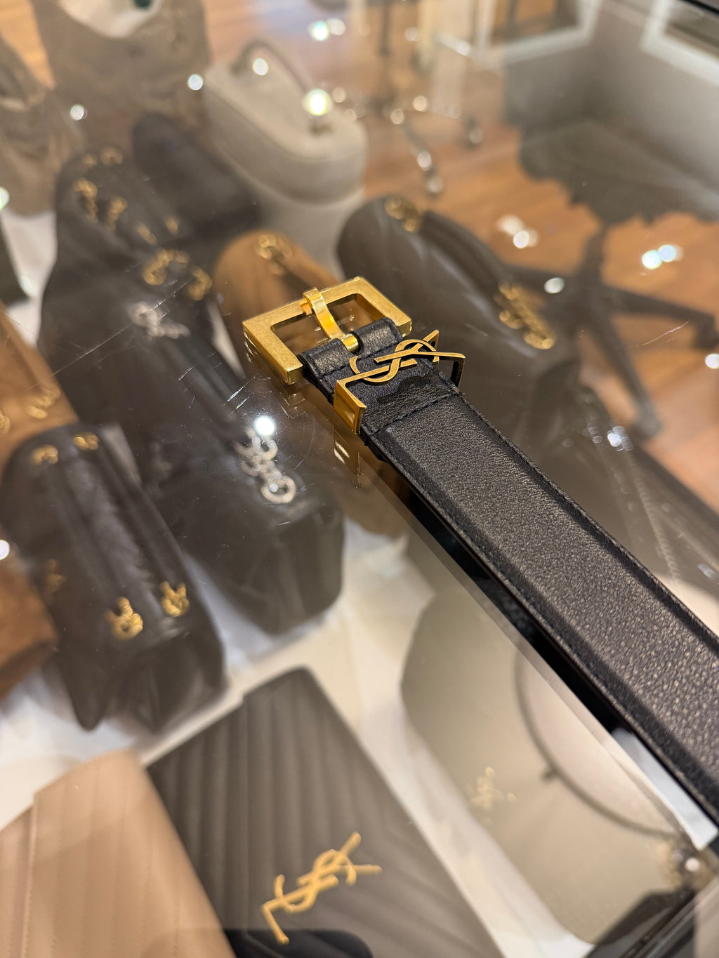 Saint Laurent Cassandre Belt - Black