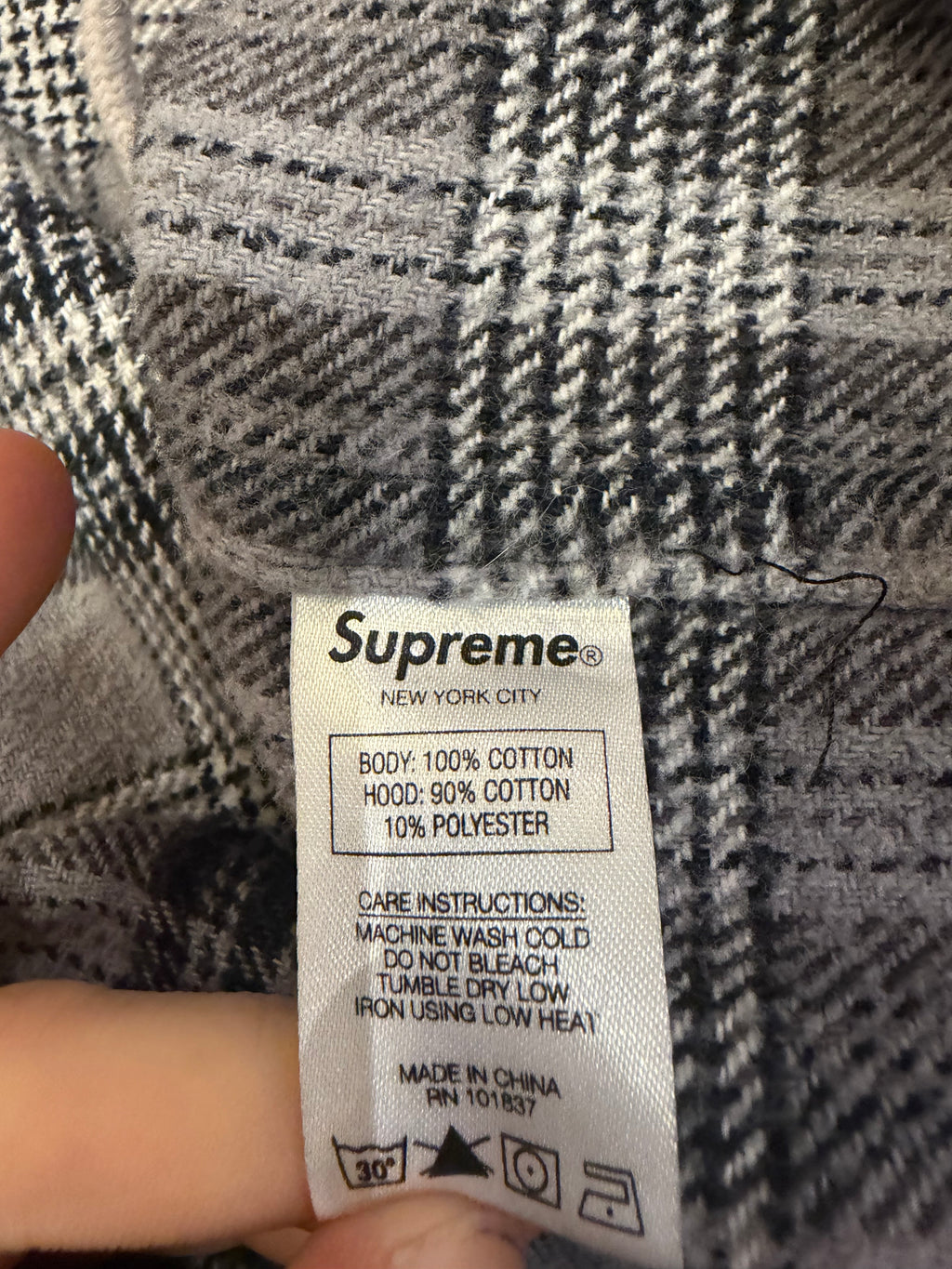 Supreme Flannel Hoodie