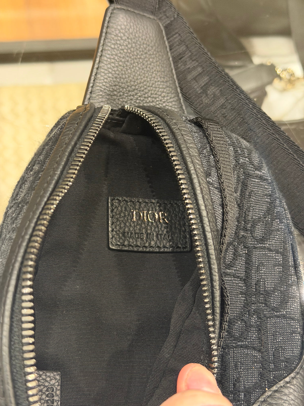 Dior Oblique Canvas Scarab Sling Bag