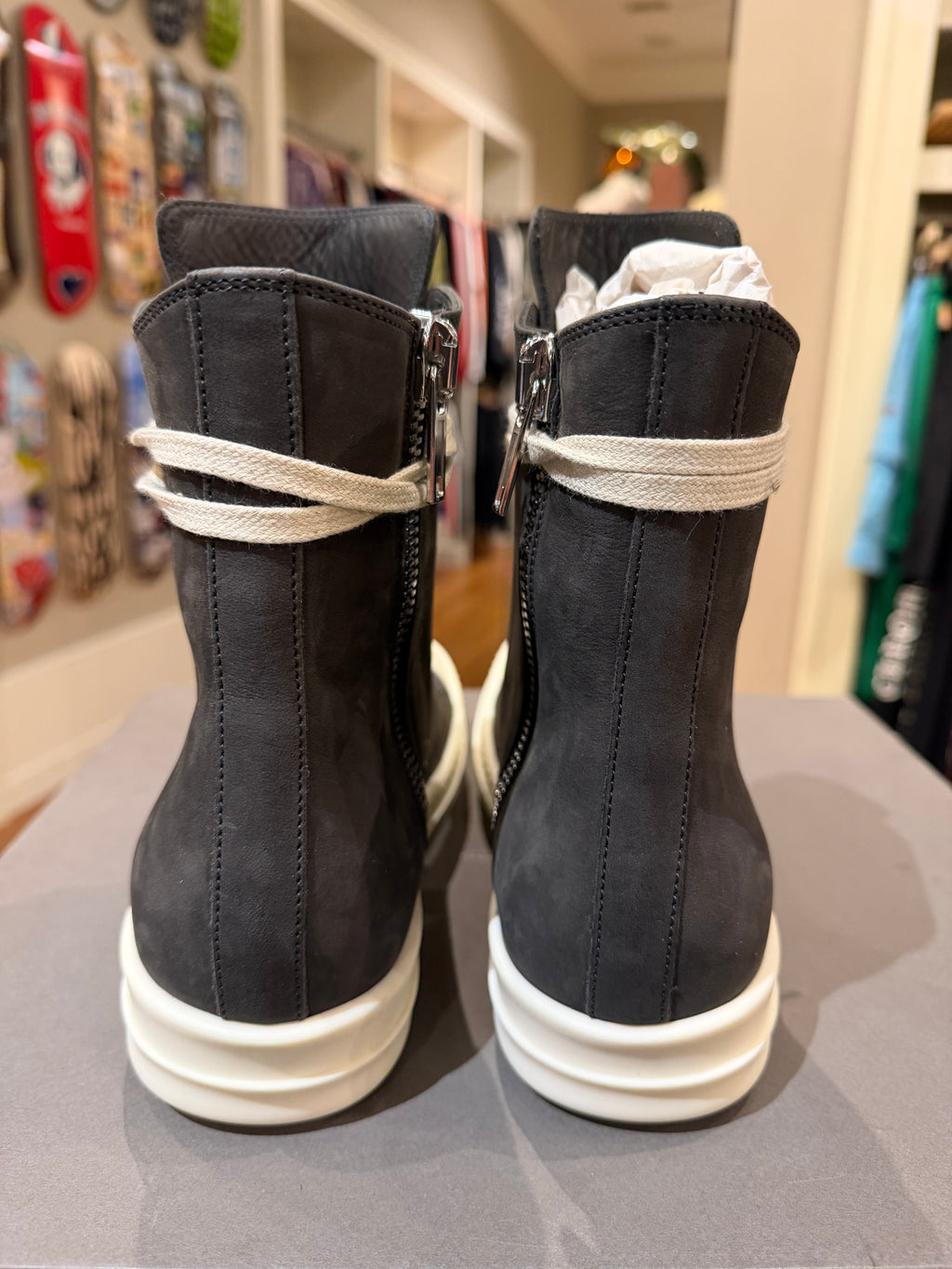 Rick Owens Ramone High School- Charcoal Suede