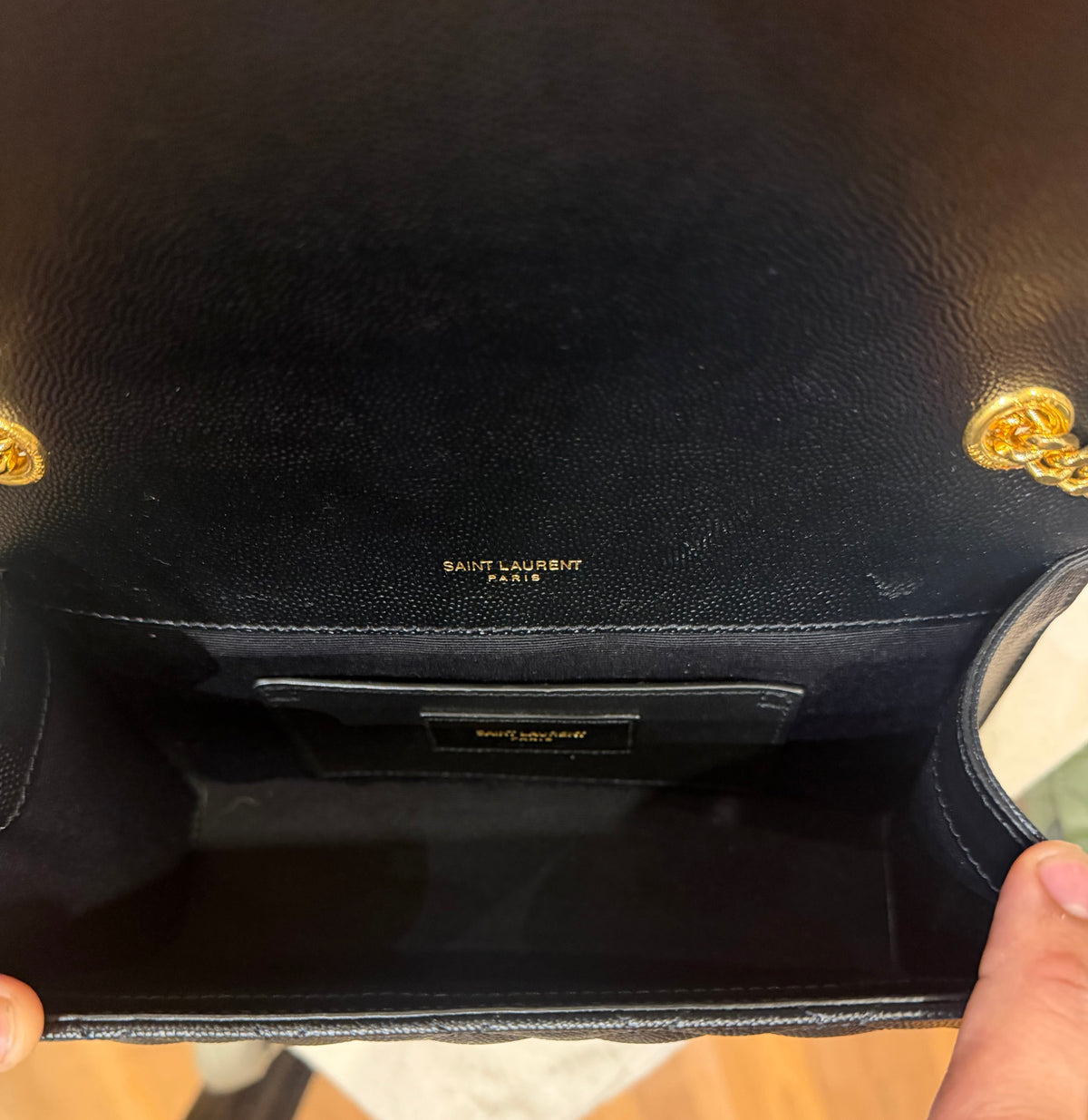 Saint Laurent Small Quilted Envelope Bag - Black
