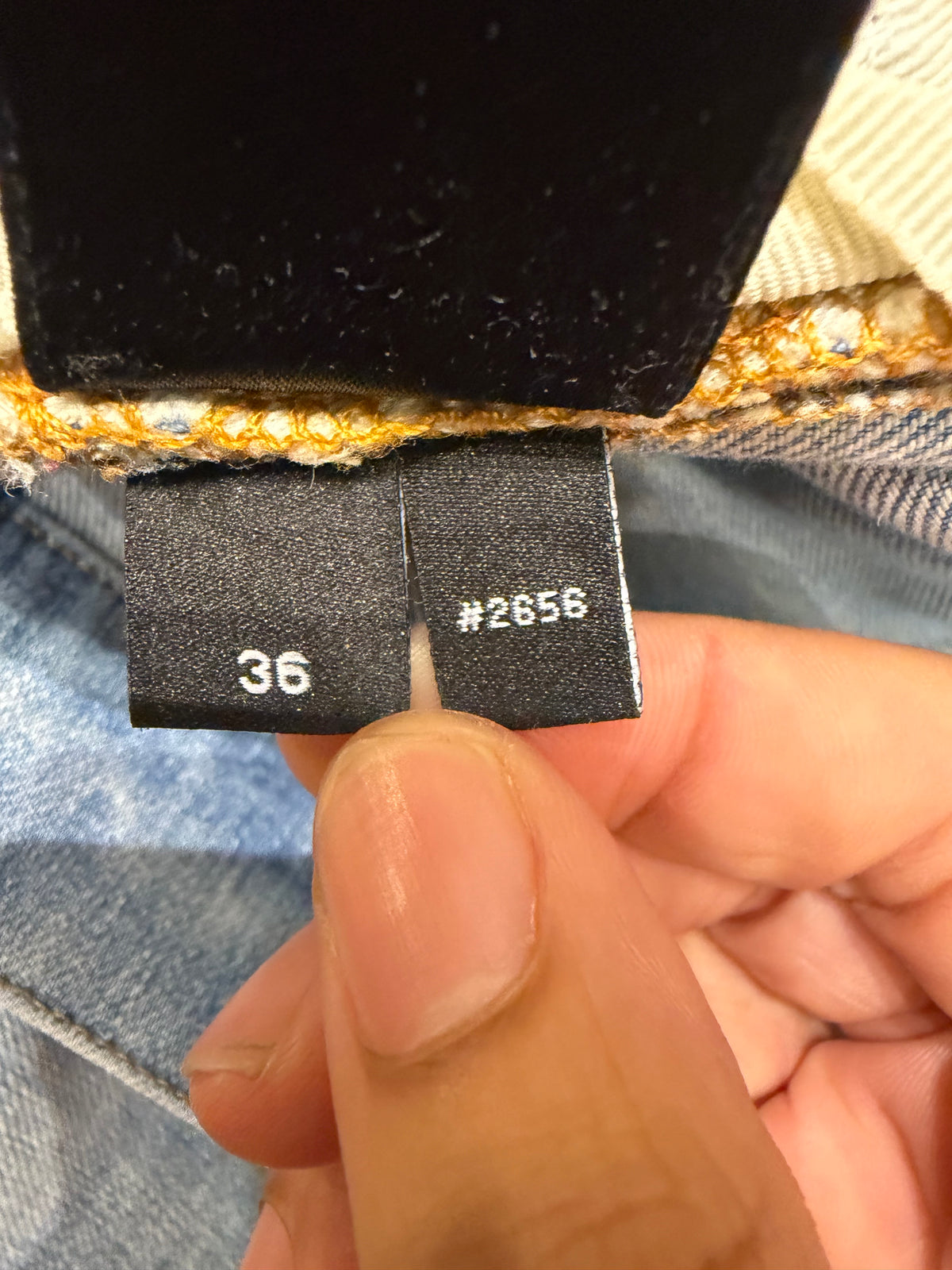 Amiri MX2 Biker Moto Washed Jeans - Flannel Patches