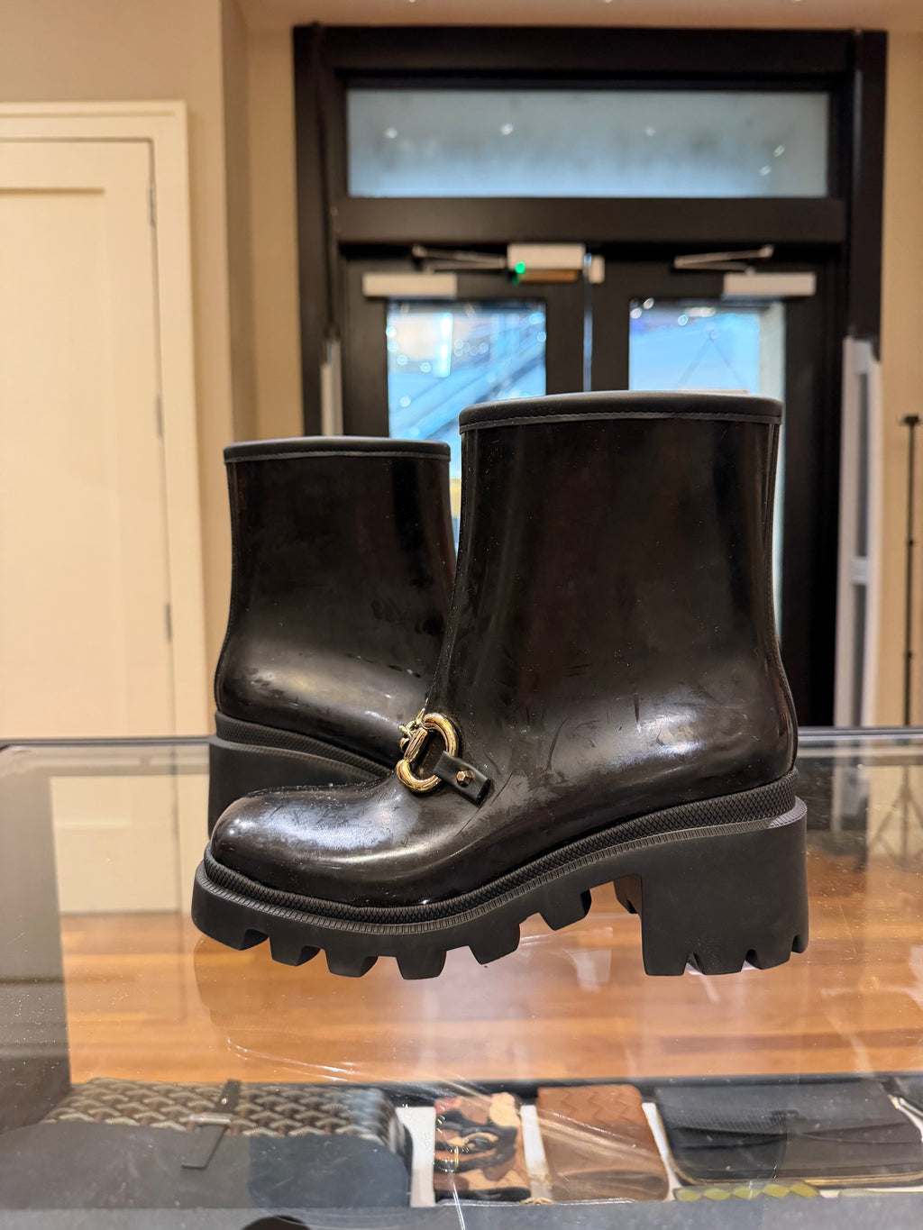 Gucci Horsebit Rubber Rain Boots - Black