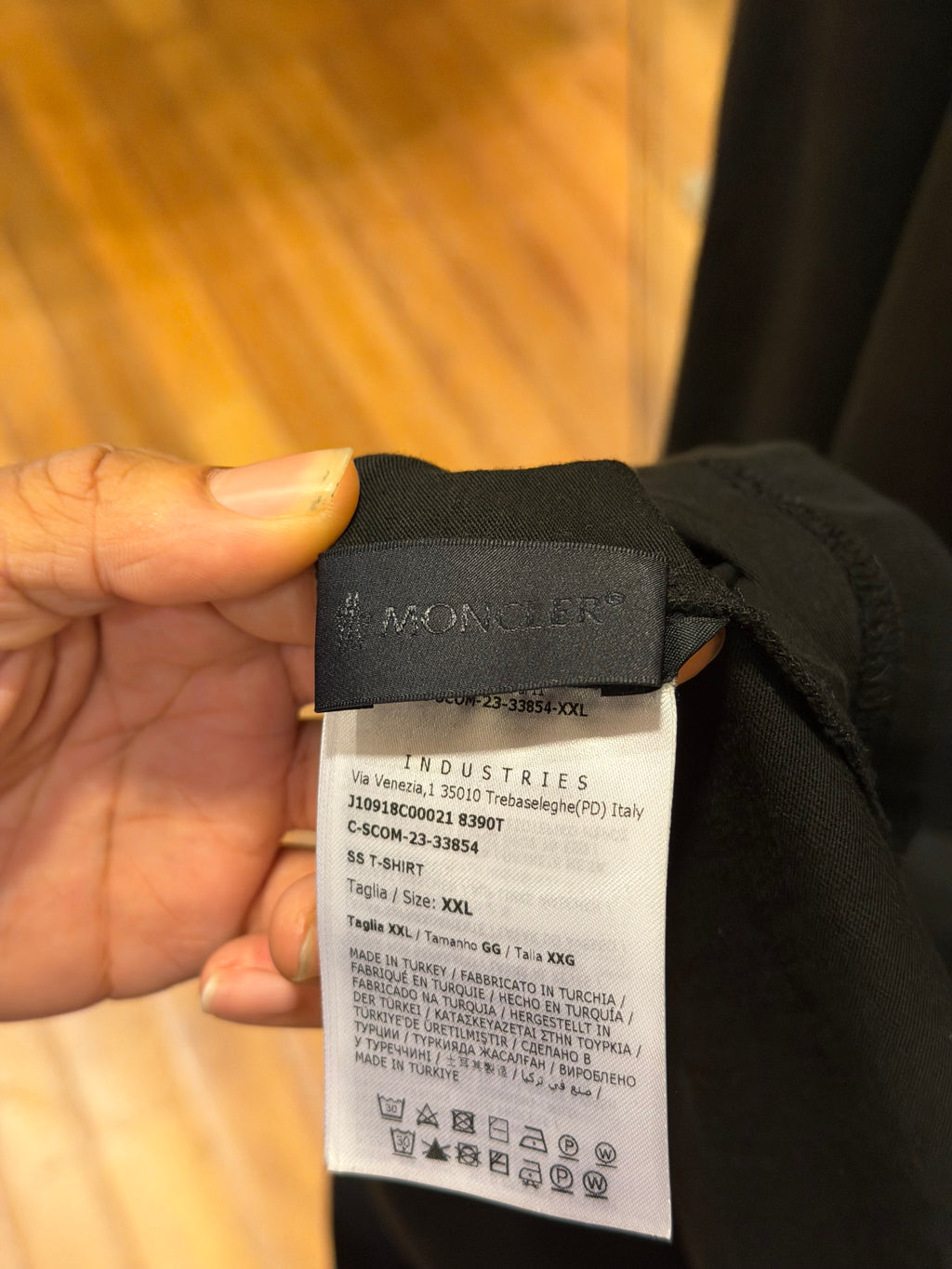 Moncler Heart Logo Patch Tee - Black