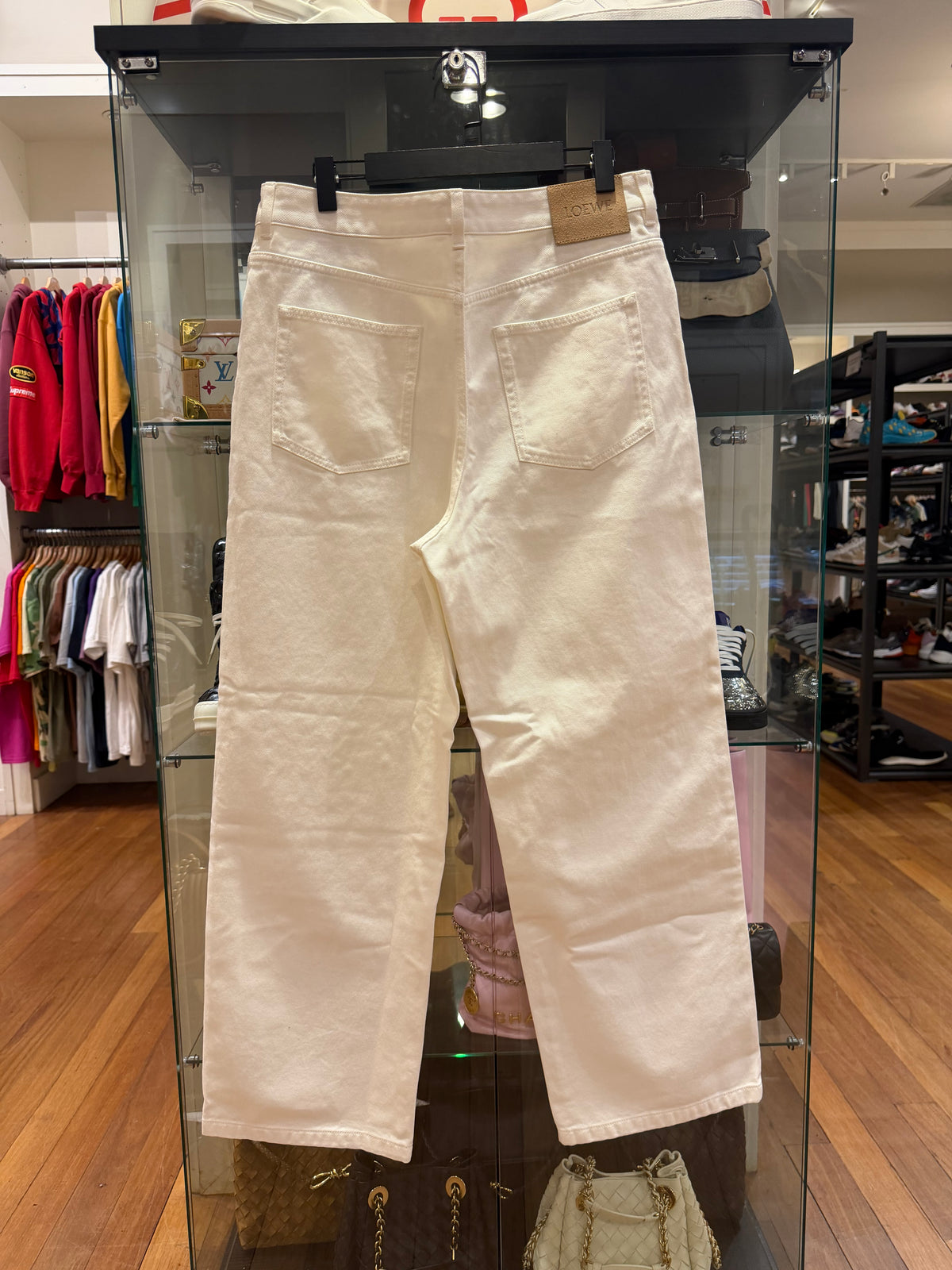 Loewe anagram denim jeans - white